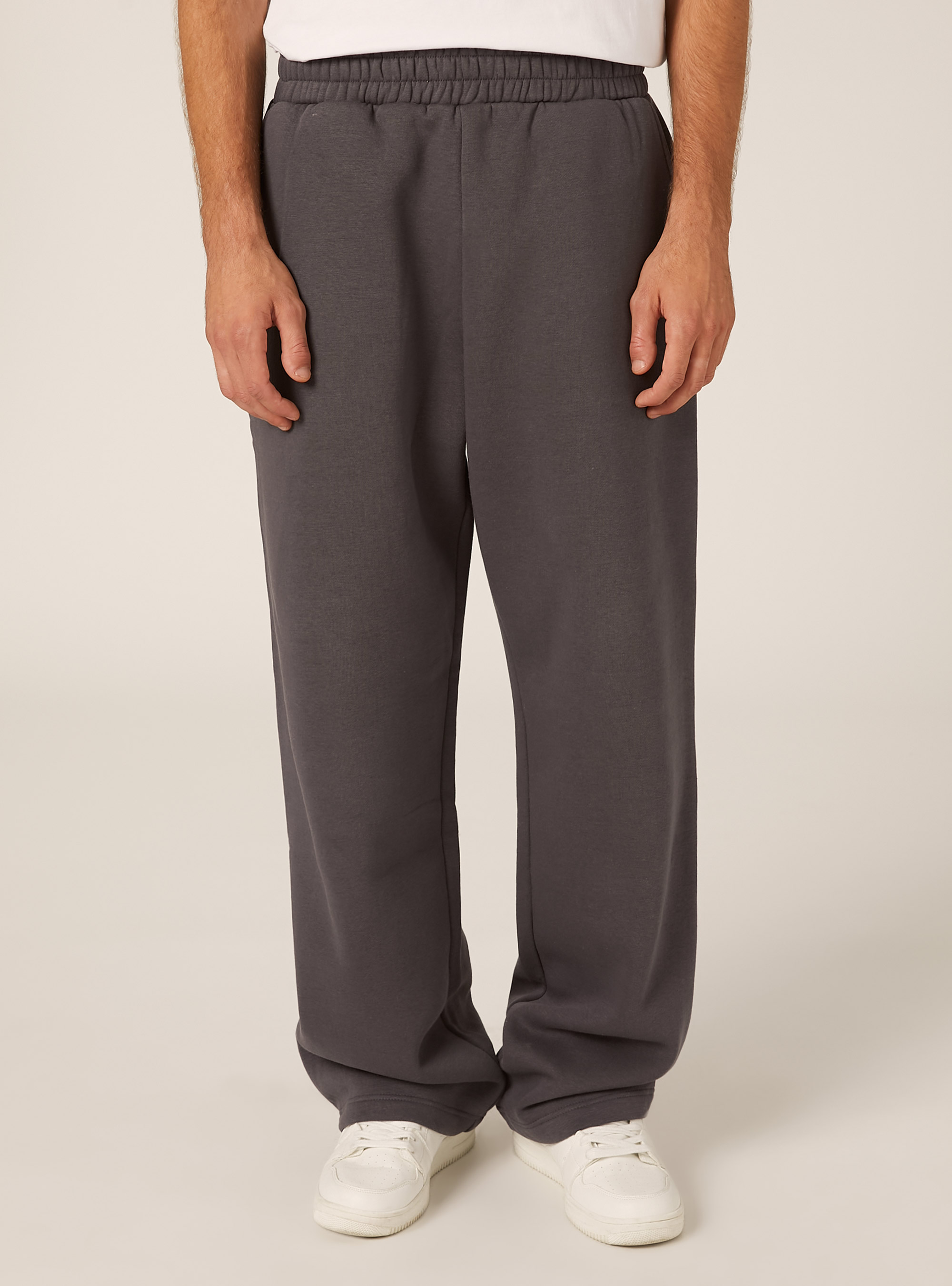 Pantalon ample en molleton, GY1 GREY DARK