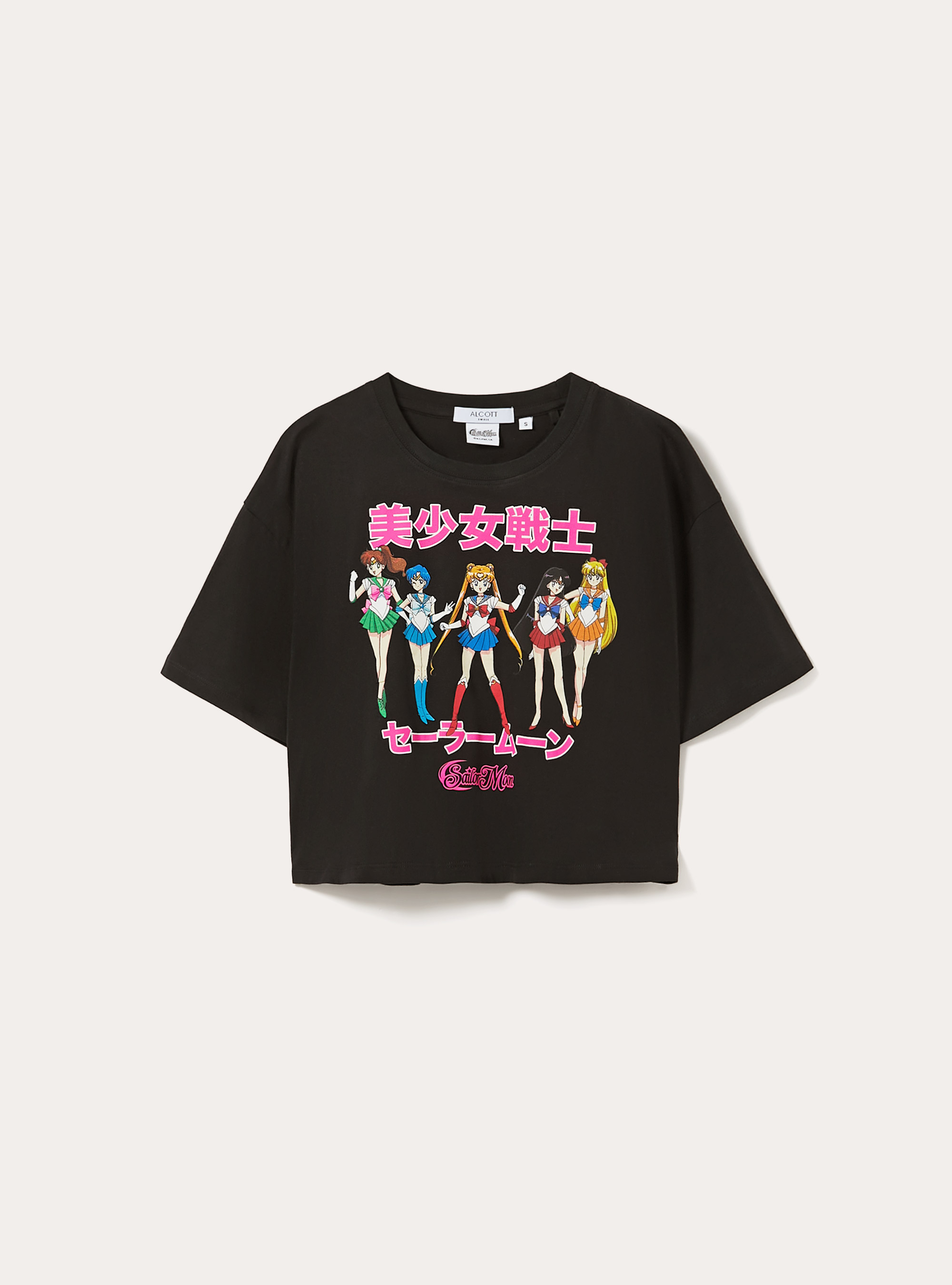 Camiseta corta Sailor Moon / Alcott, BK1 BLACK