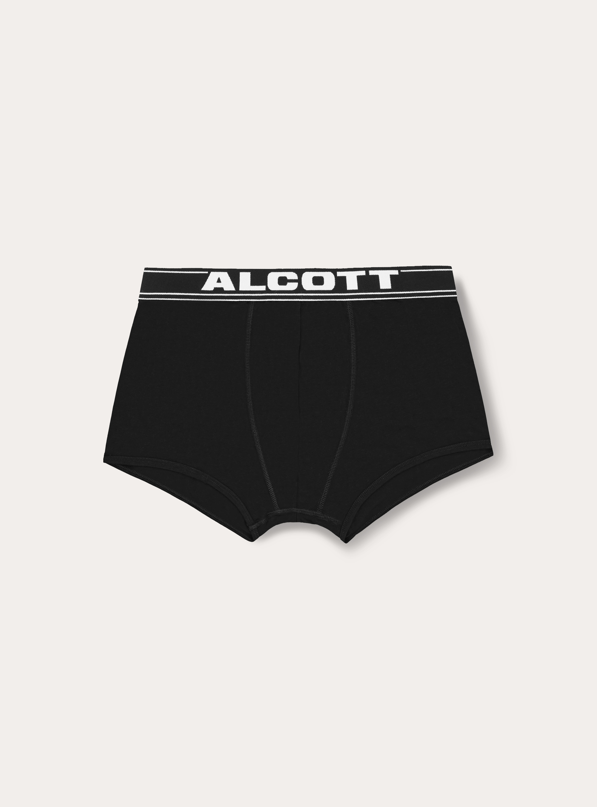 Boxer in cotone elasticizzato con logo, NERO