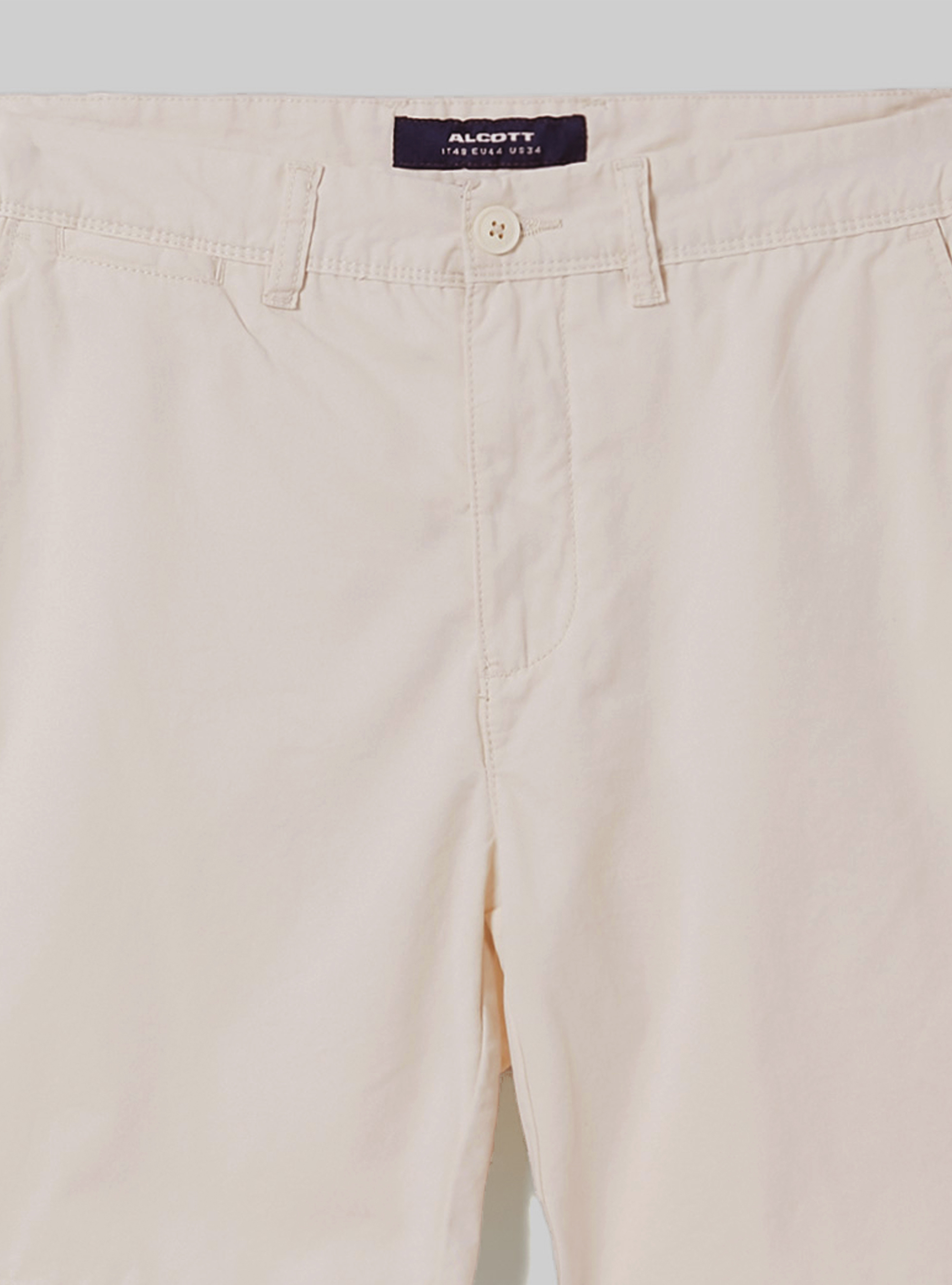 Plain Fit Twill Bermuda Shorts, SA1 SAND DARK
