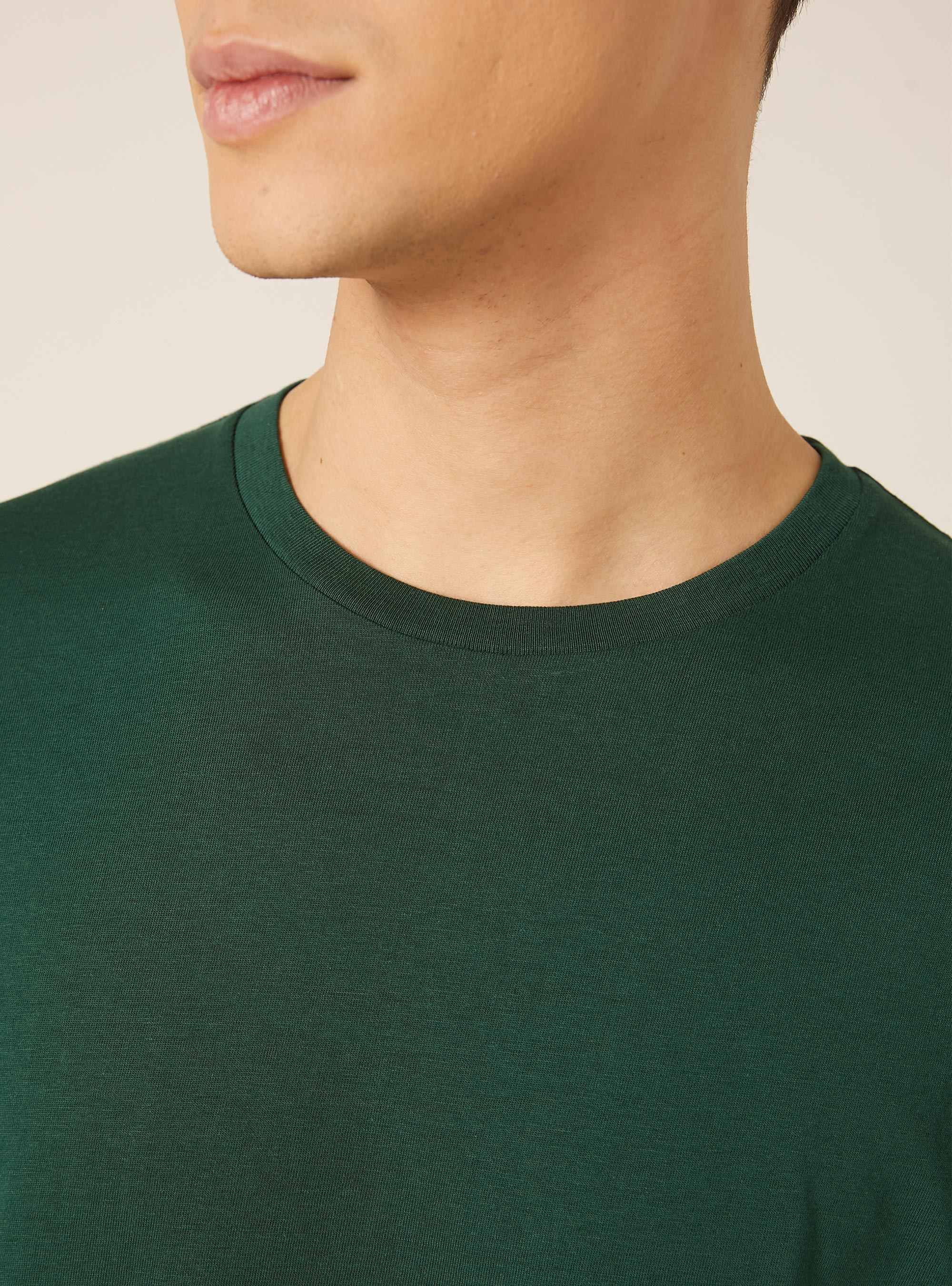 Basic Cotton T-Shirt, GN1 GREEN DARK