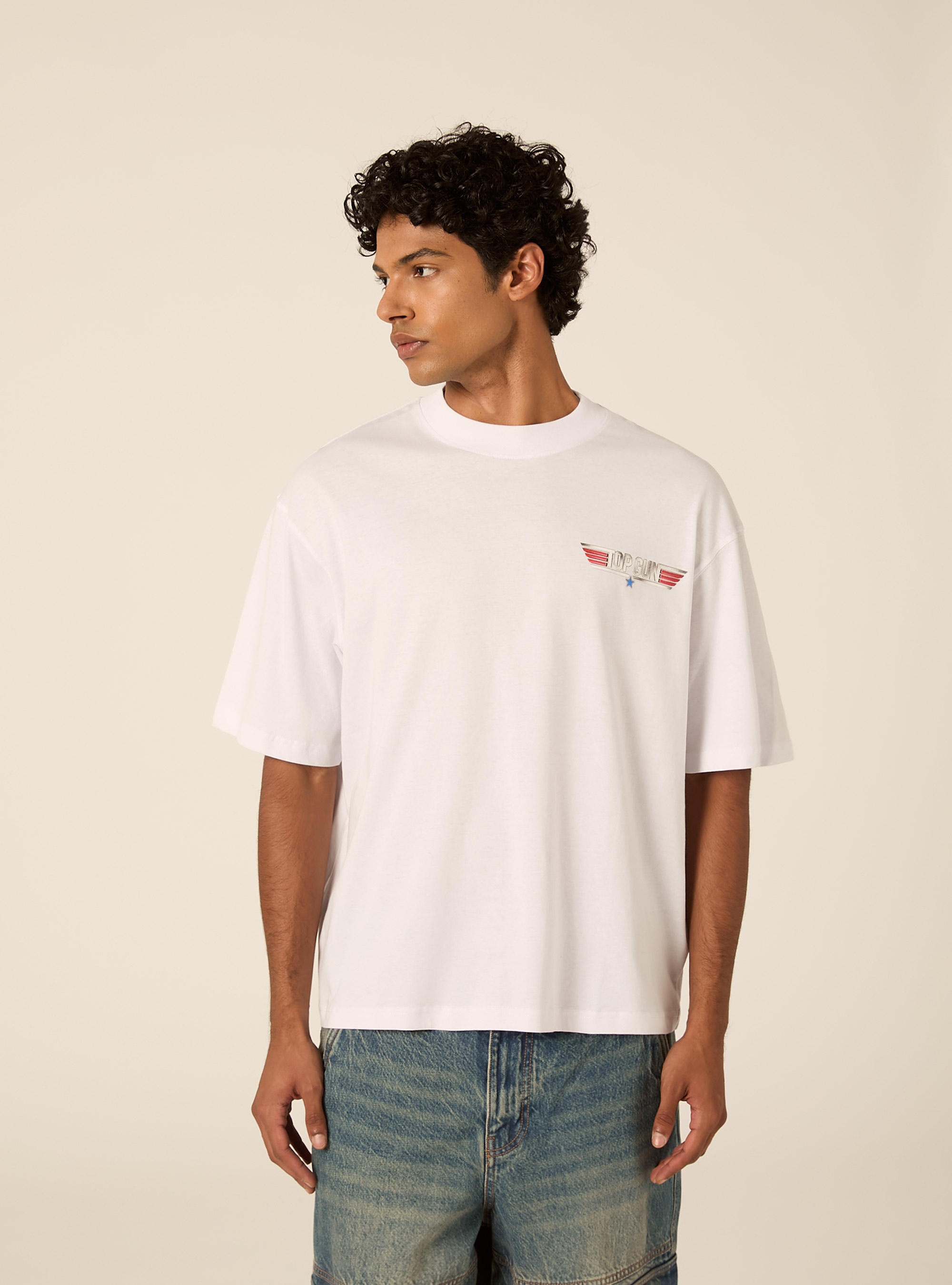 Maglietta boxy fit Top Gun / Alcott, WH3 WHITE