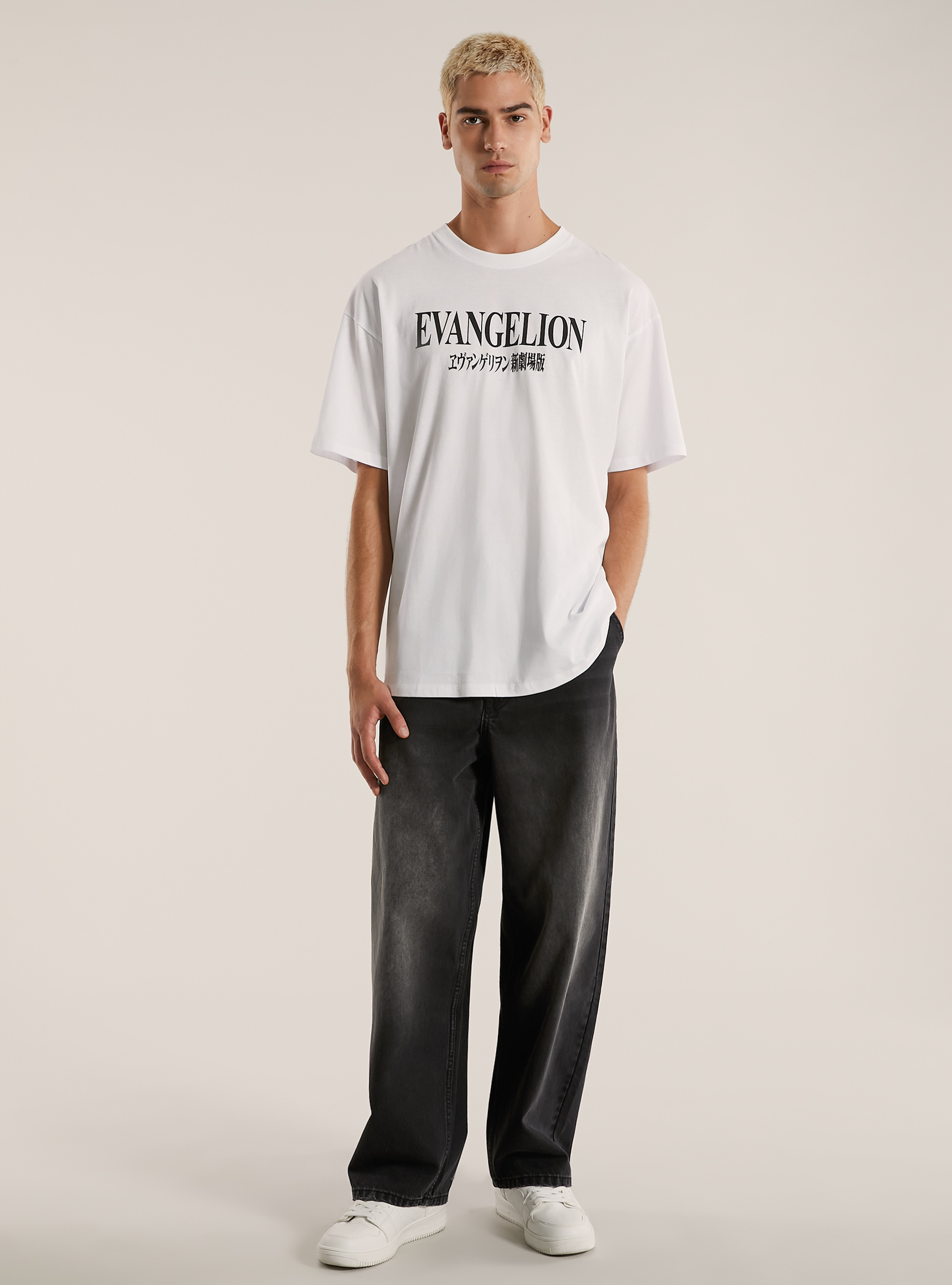 Evangelion / T-shirt Alcott, WH3 WHITE
