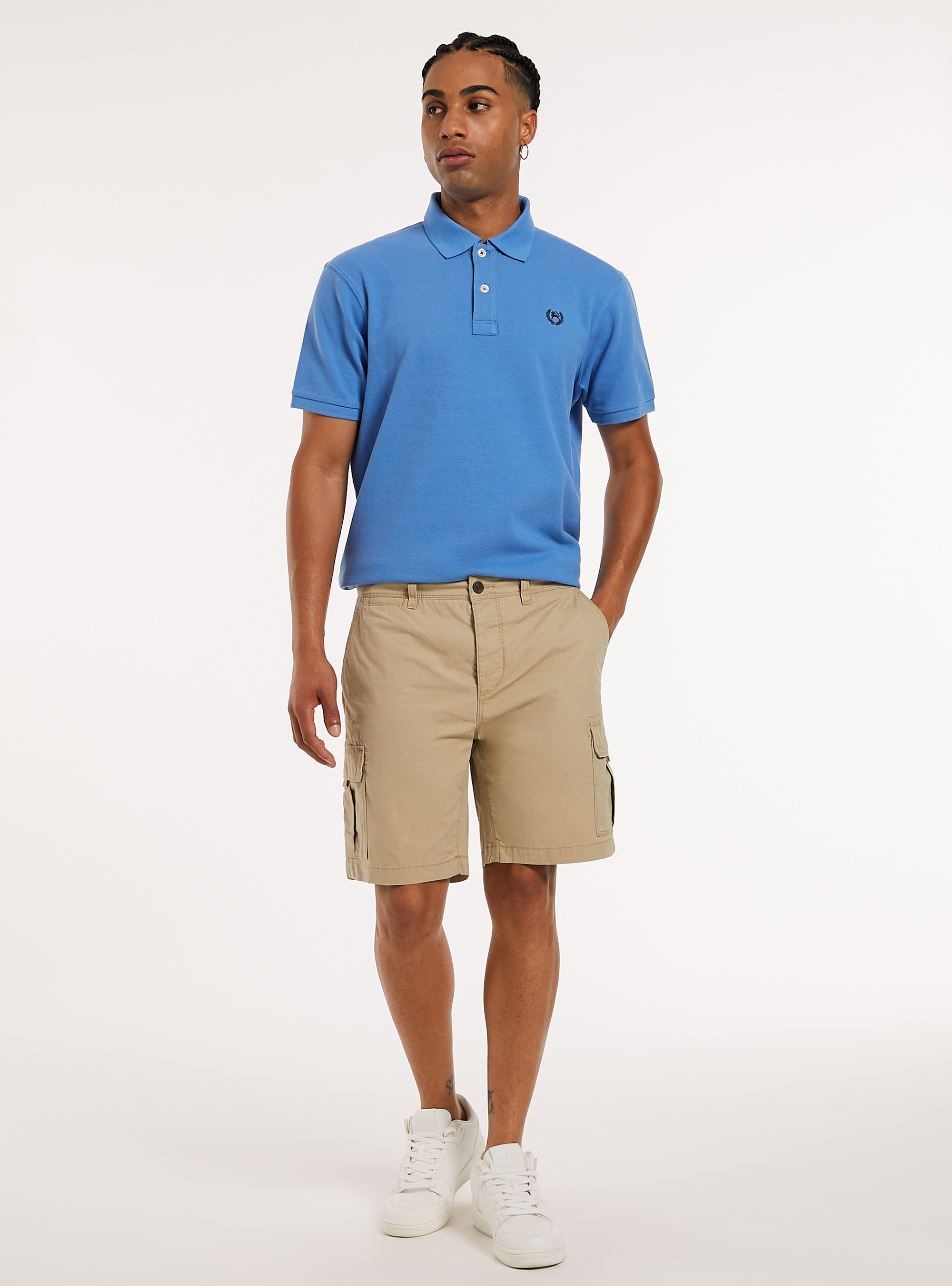 Bermudas cargo de algod&oacute;n, BG2 BEIGE MEDIUM