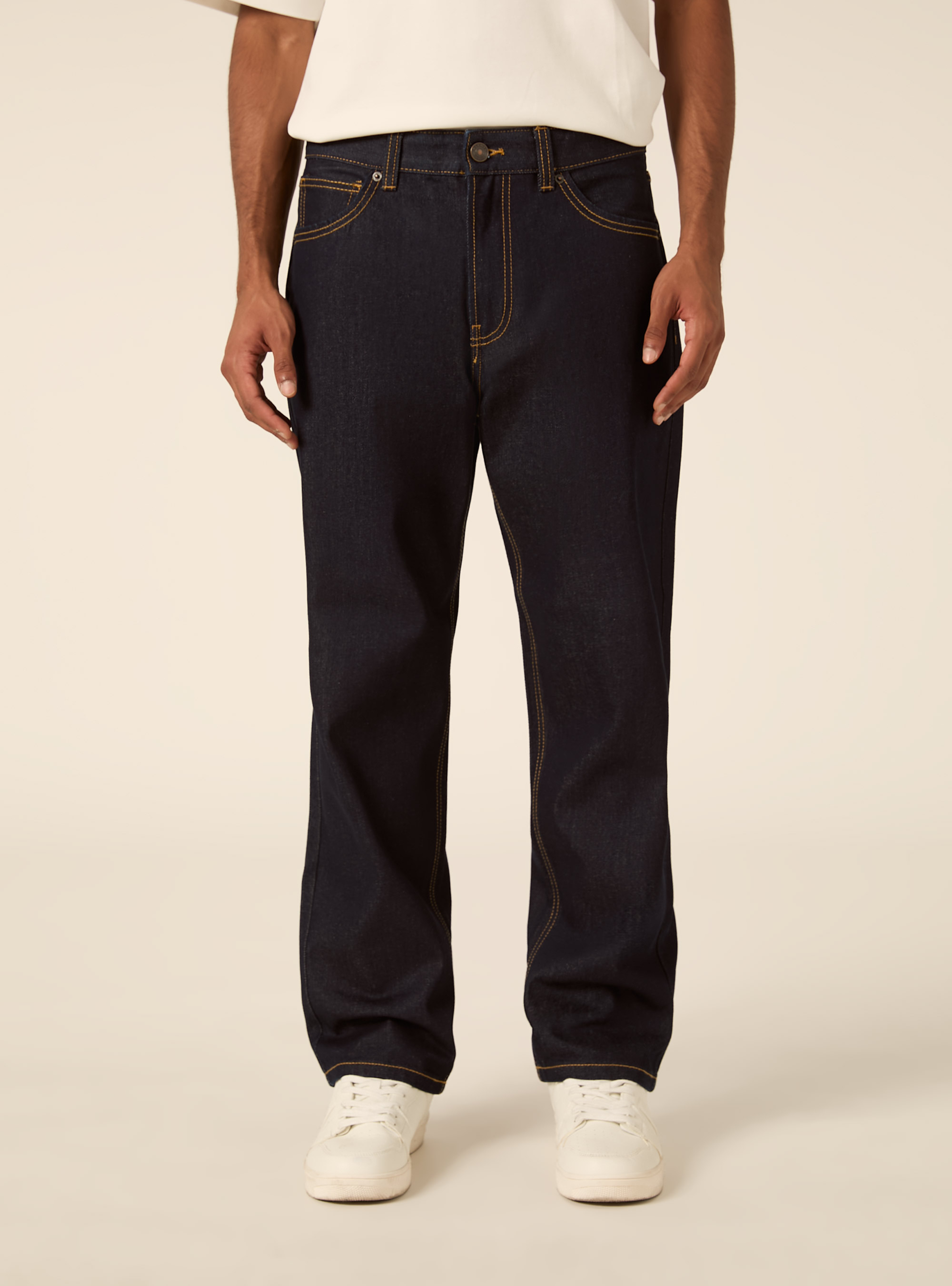 Straight fit jeans, D001 DEEP BLUE