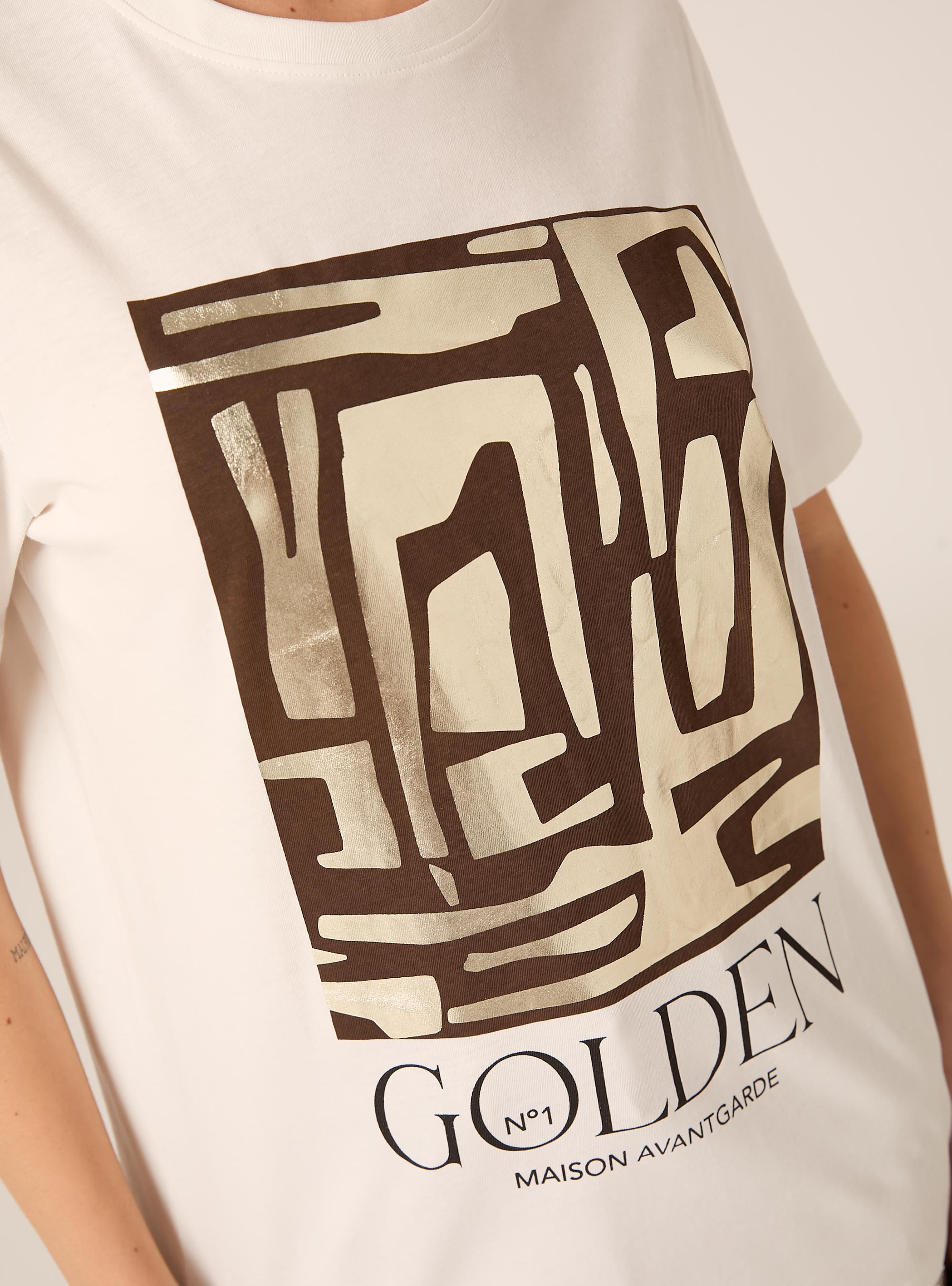 T-shirt with laminated print, WH2 WHITE