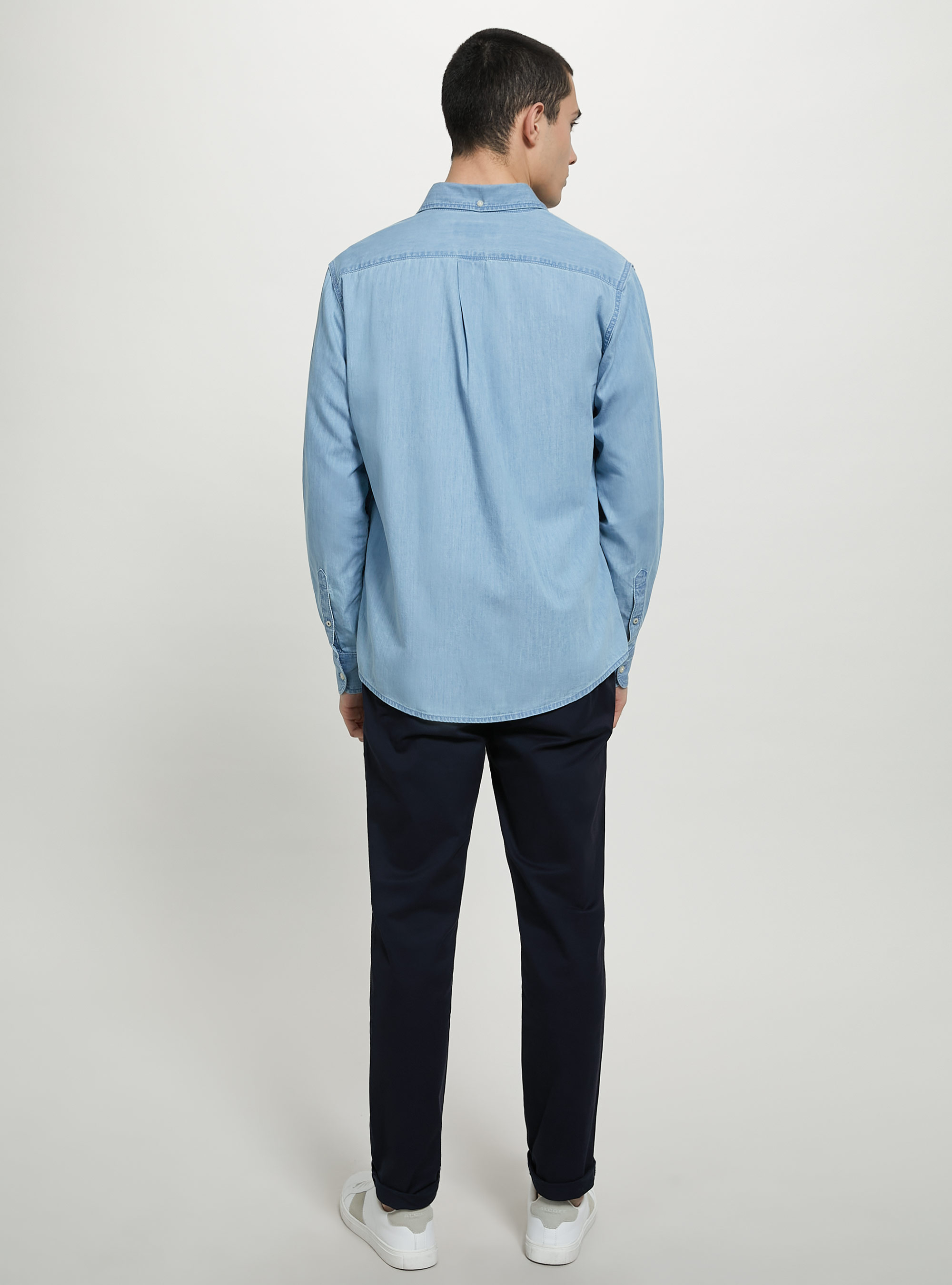 Camicia in denim, D006 AZURE