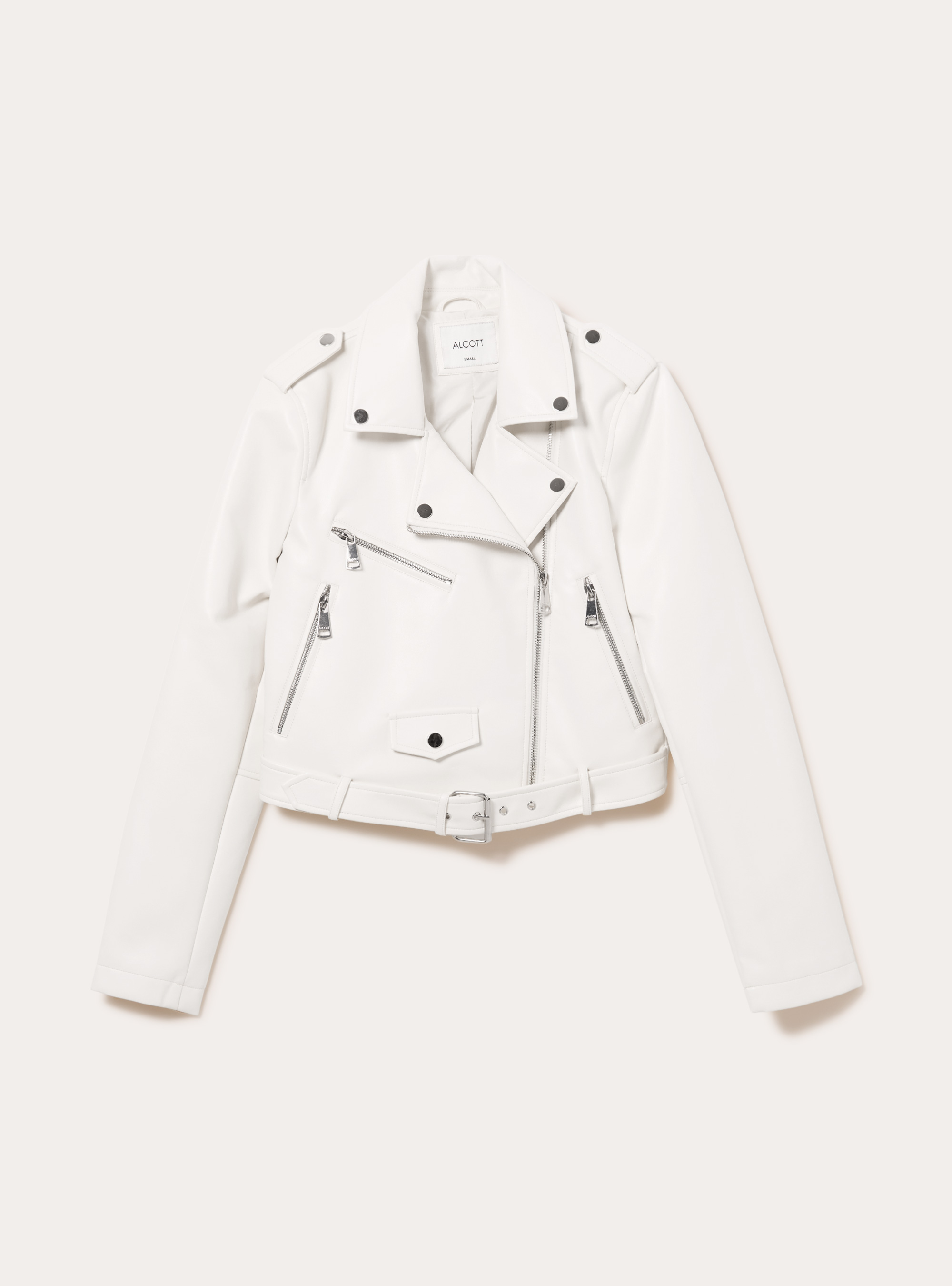 Veste motard effet cuir, WH2 WHITE