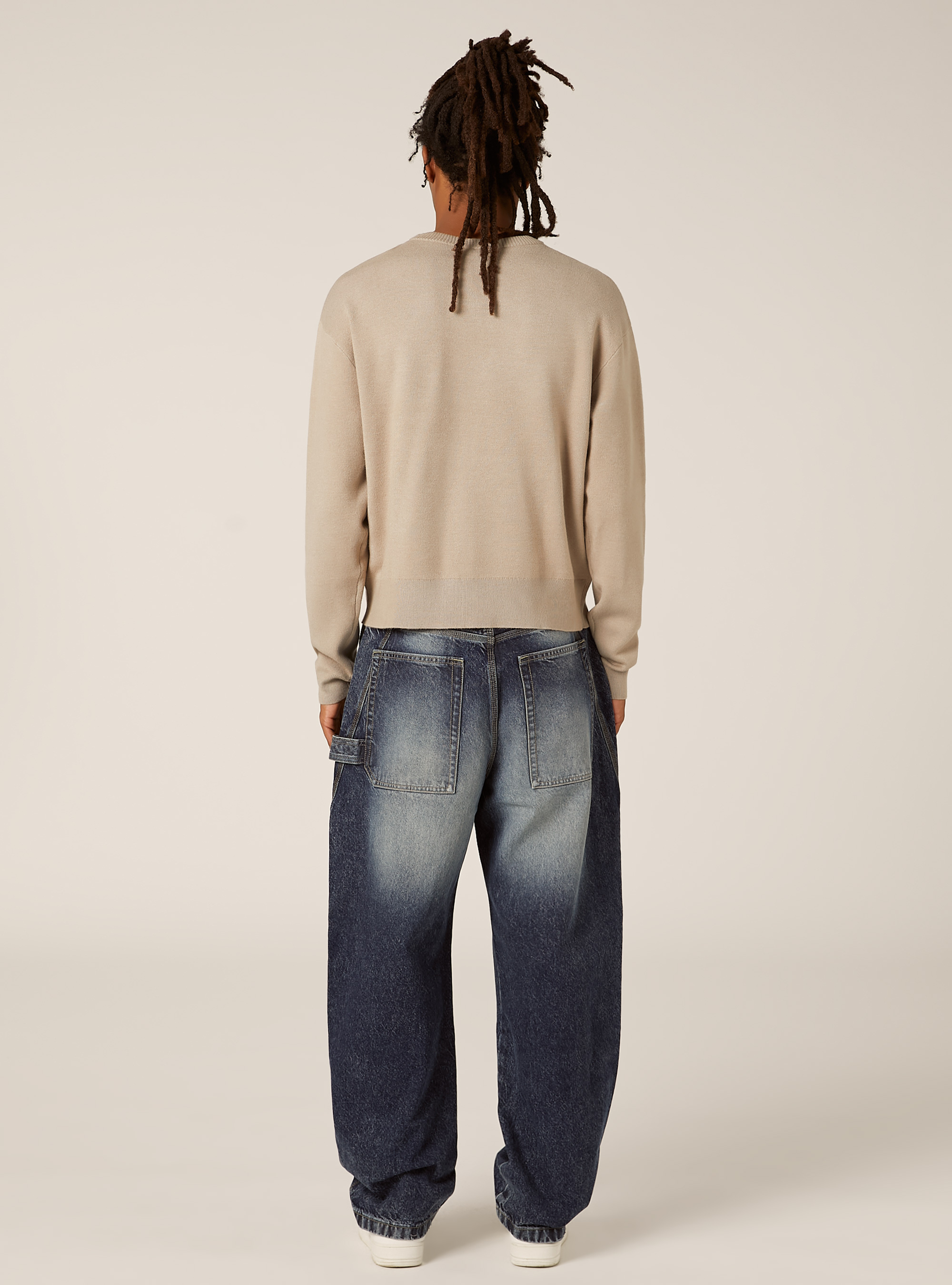 Pull-over doux coupe carr&eacute;e, BG2 BEIGE MEDIUM