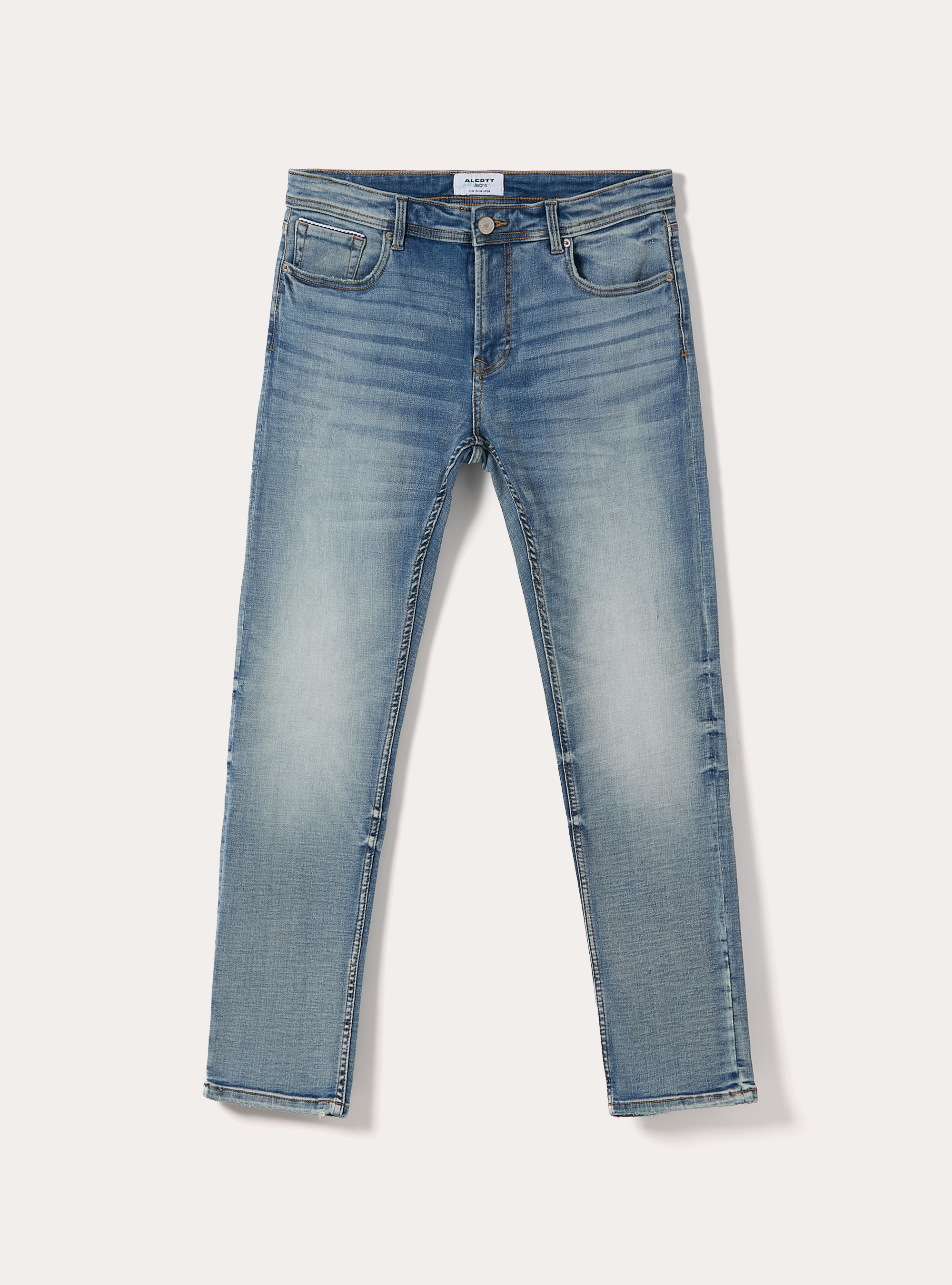 Skinny fit jeans, D201 AZZURRE MED OVERDYE