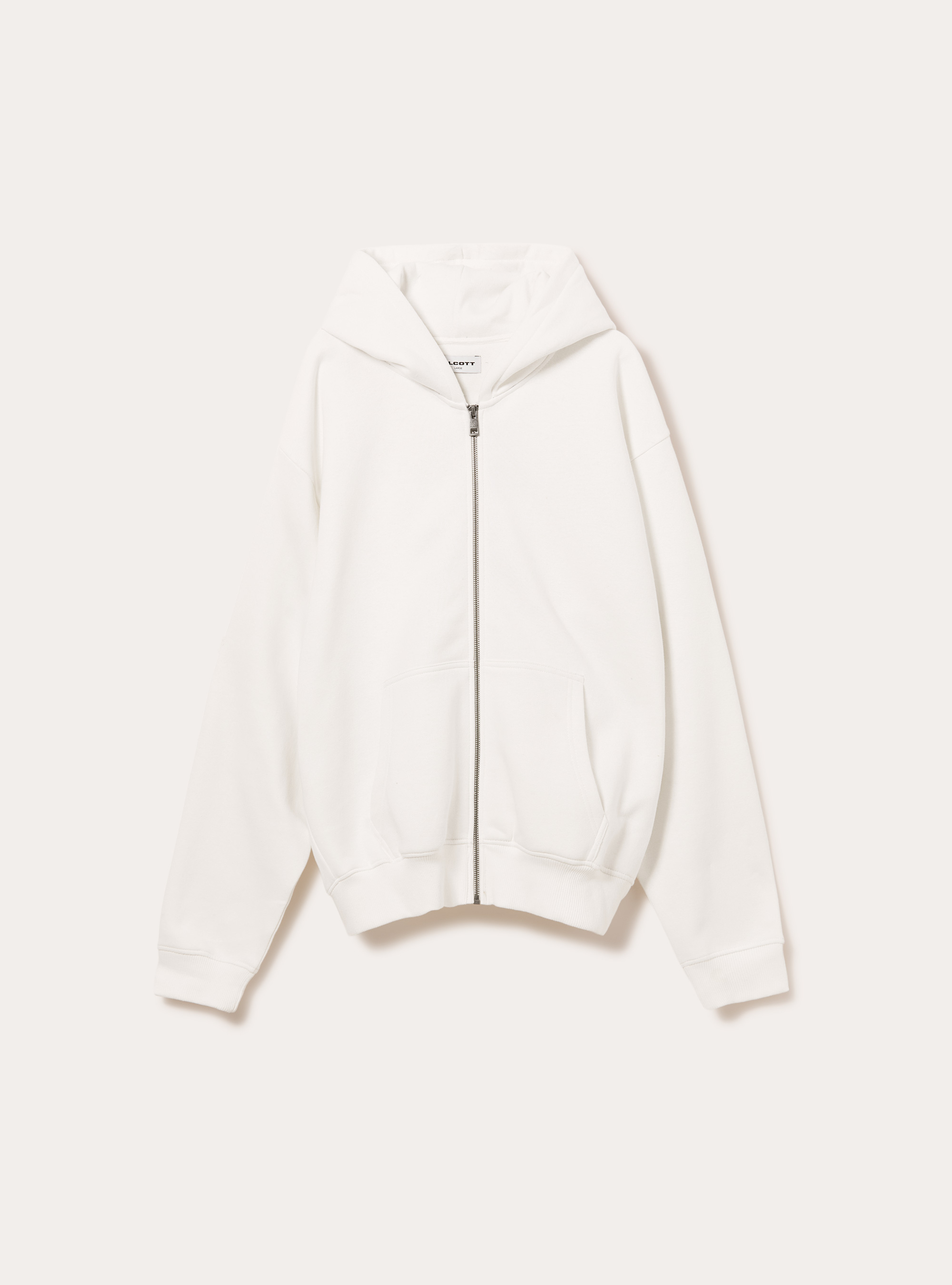 Sweat-shirt zipp&eacute; &agrave; capuche coupe boxy, WH2 WHITE