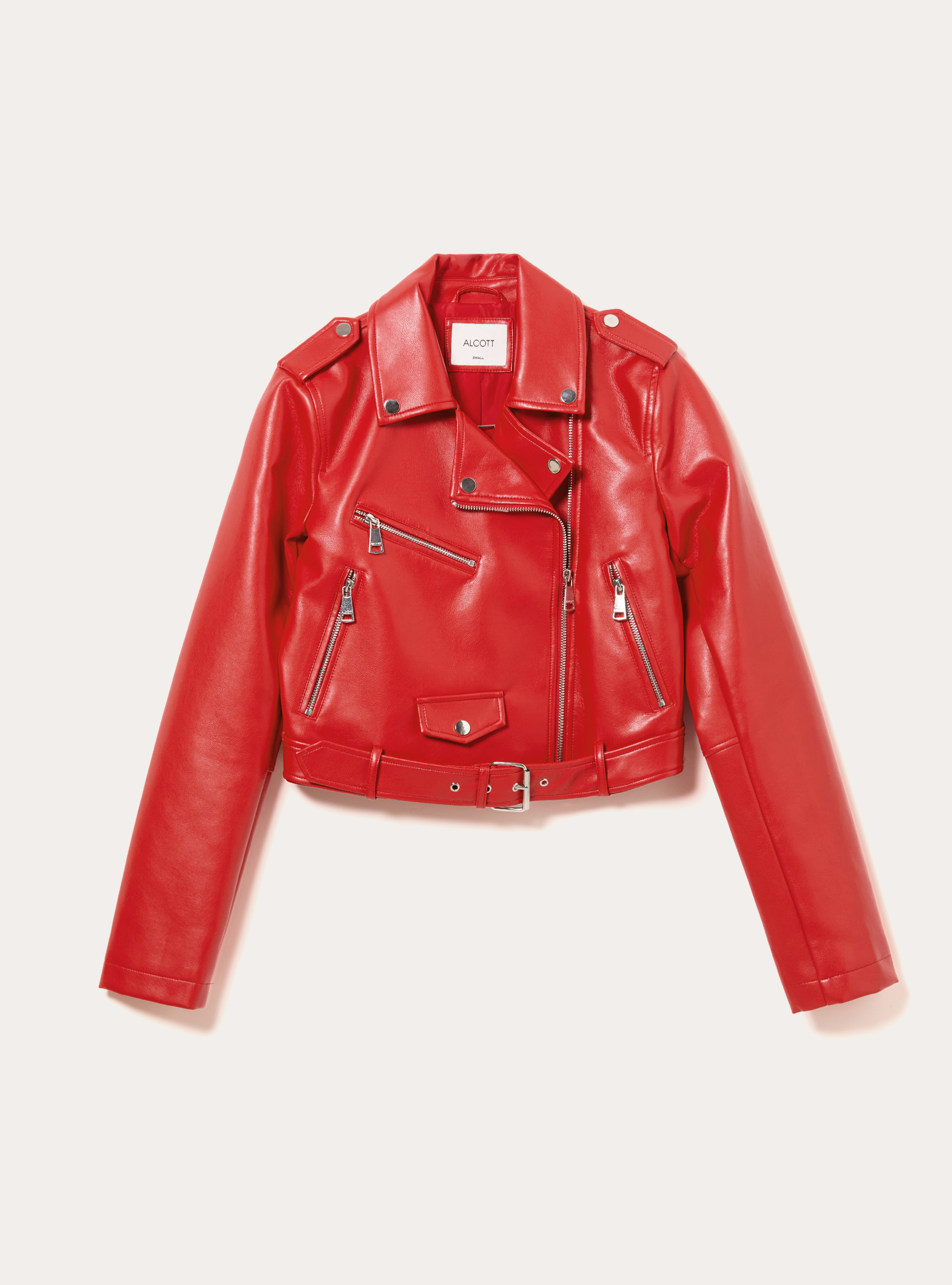 Veste motard effet cuir, RD2 RED MEDIUM