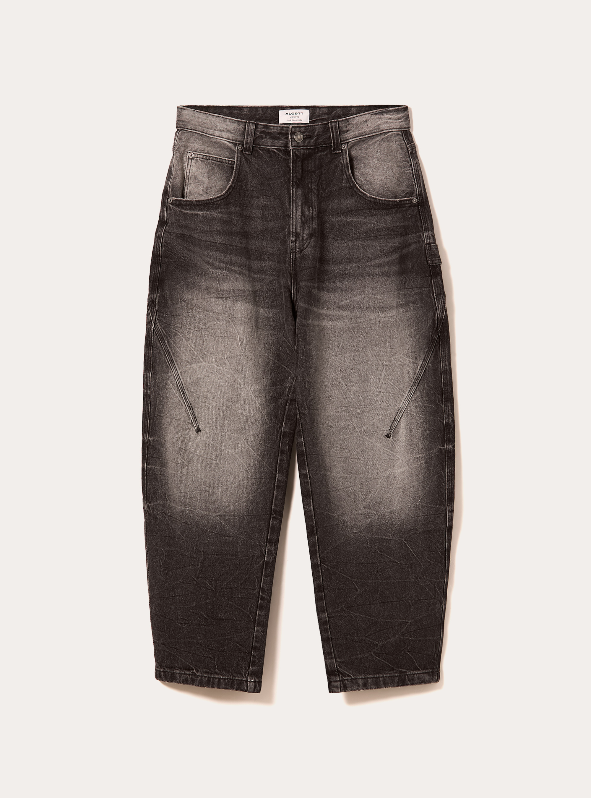 Balloon Carpenter Jeans, D000 BLACK