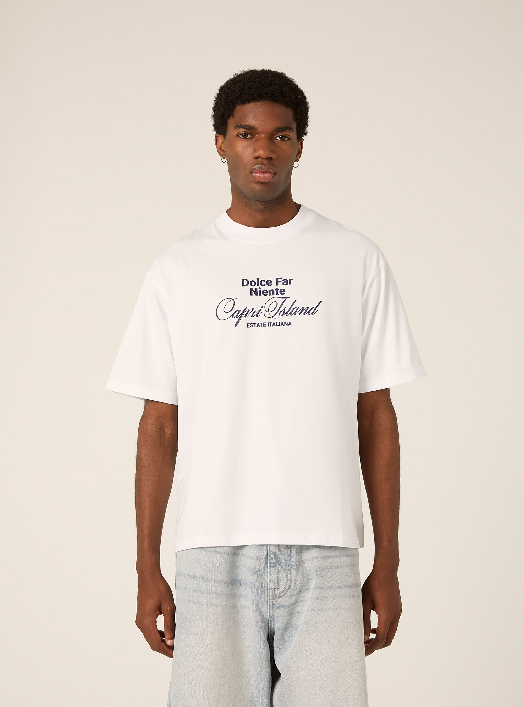 Boxy Fit T-Shirt Capri Amore Mio, WH3 WHITE