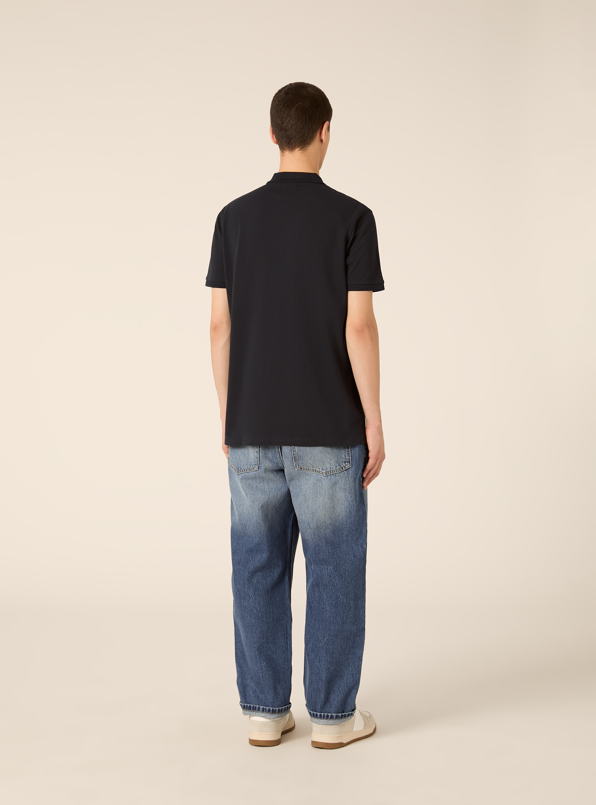 Polo de piqu&eacute; de algod&oacute;n con bordado, NA1 NAVY DARK