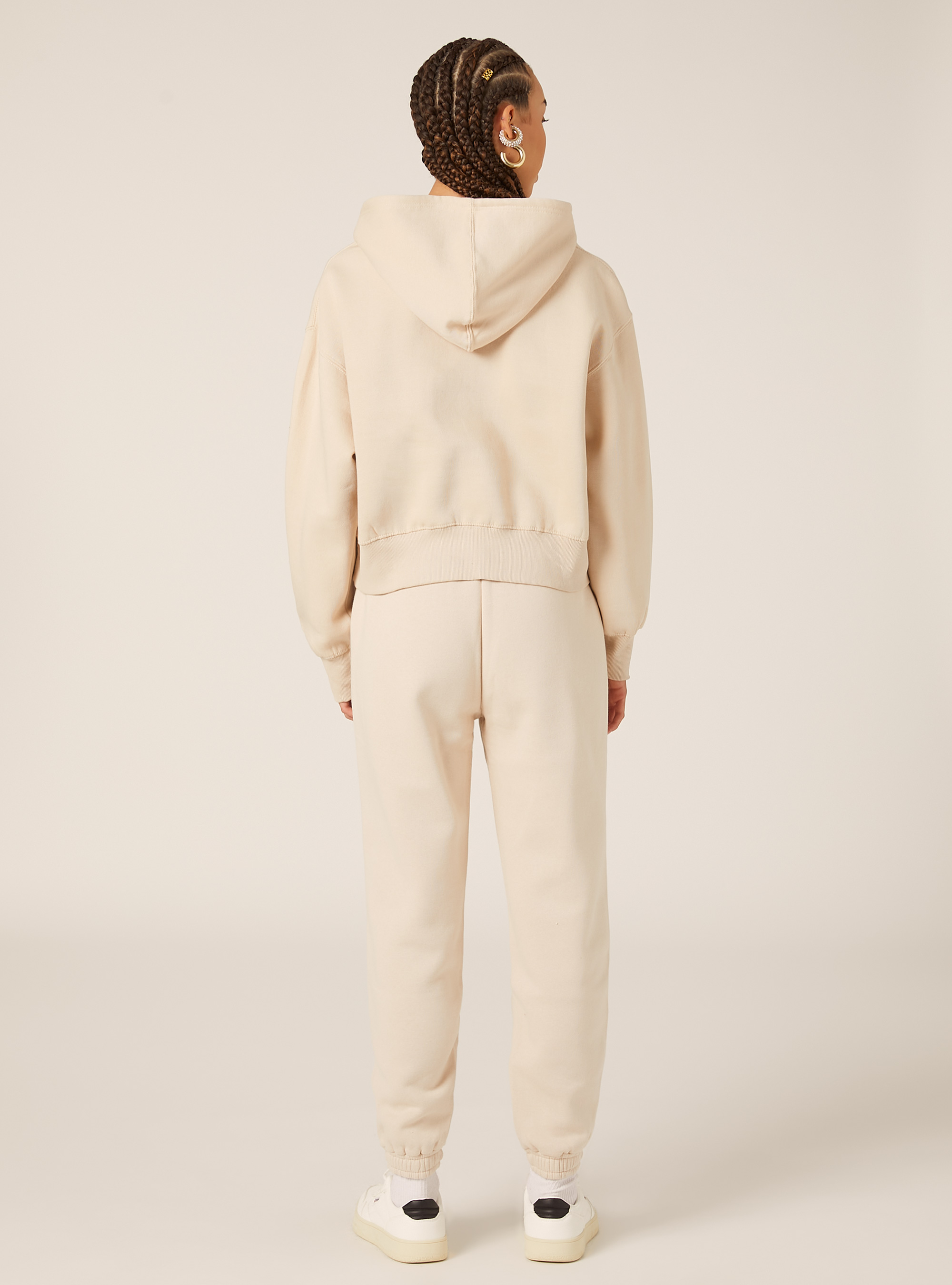 Sweat &agrave; capuche coupe boxy, BG2 BEIGE MEDIUM