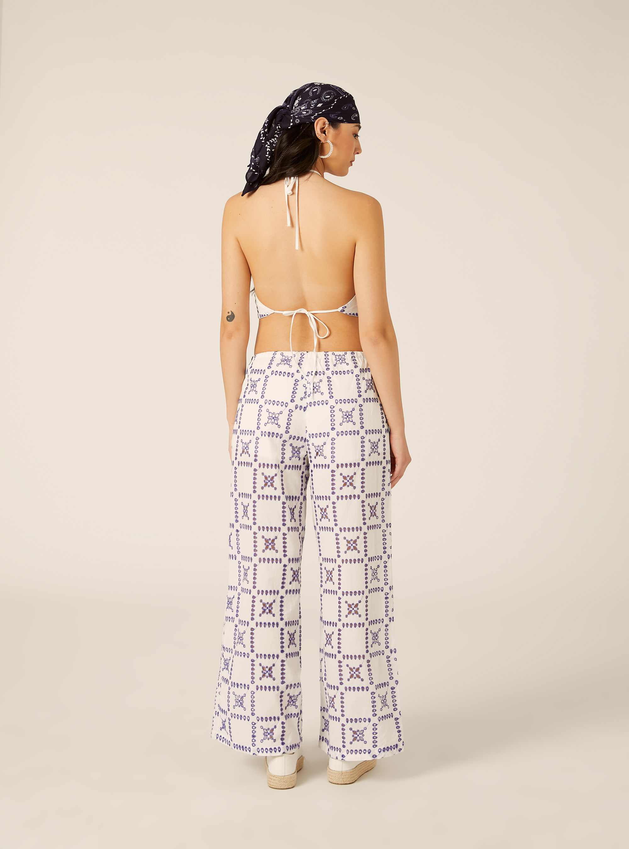 Pantal&oacute;n May&oacute;lica de Encaje Sangallo, WH2 WHITE
