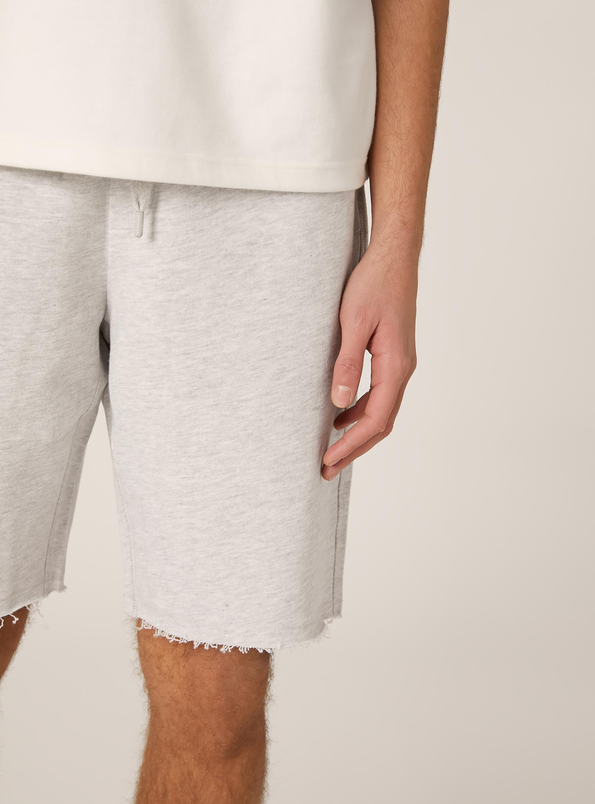 Bermuda jogger de algod&oacute;n, MGY3 GREY MEL LIGHT