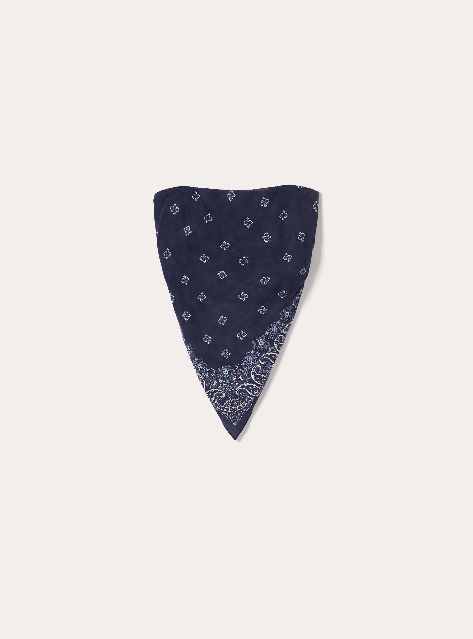 Top bandeau con estampado paisley, NA2 NAVY MEDIUM