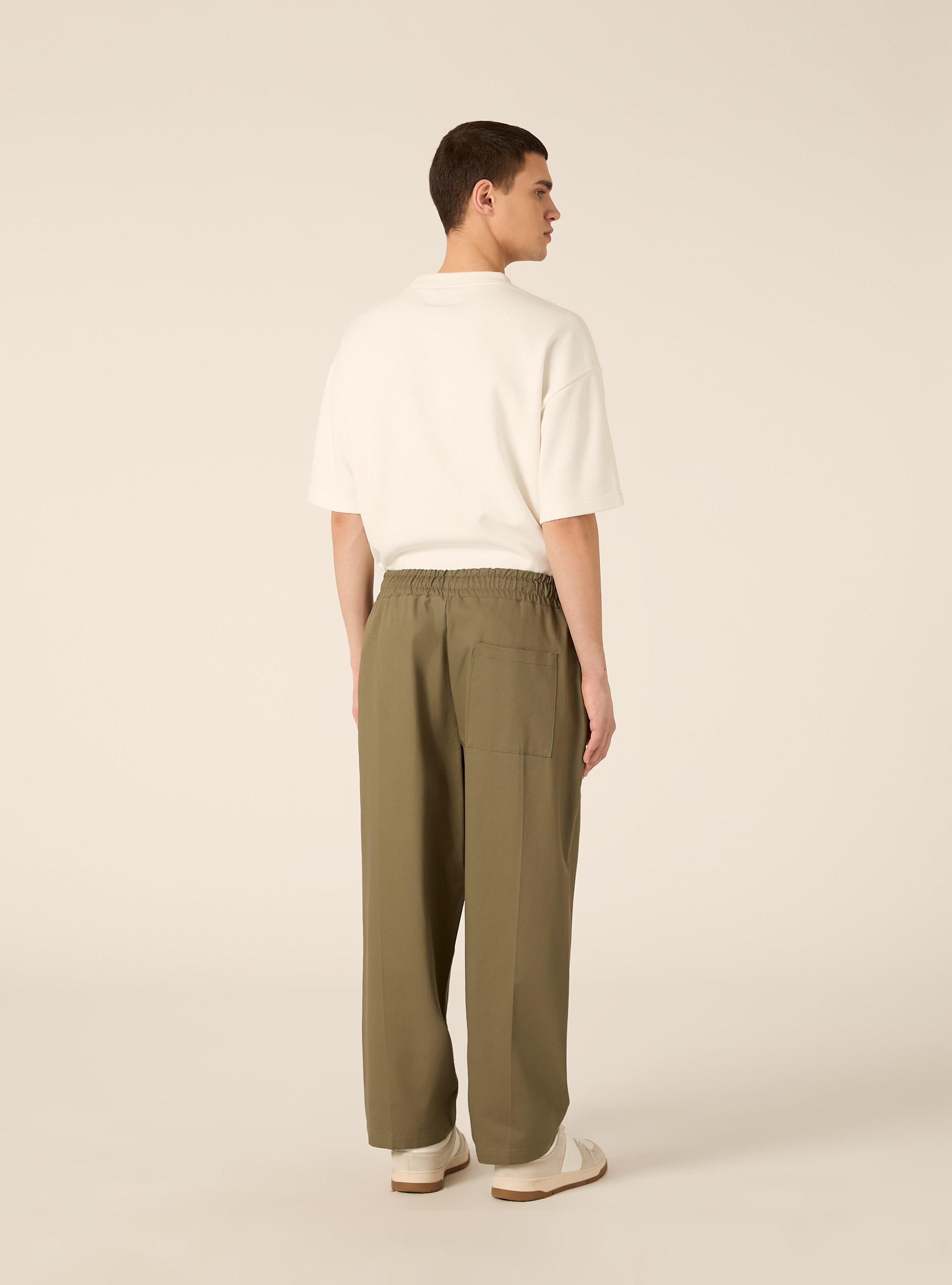 Balloon-fit trousers, KY2 KAKY MEDIUM