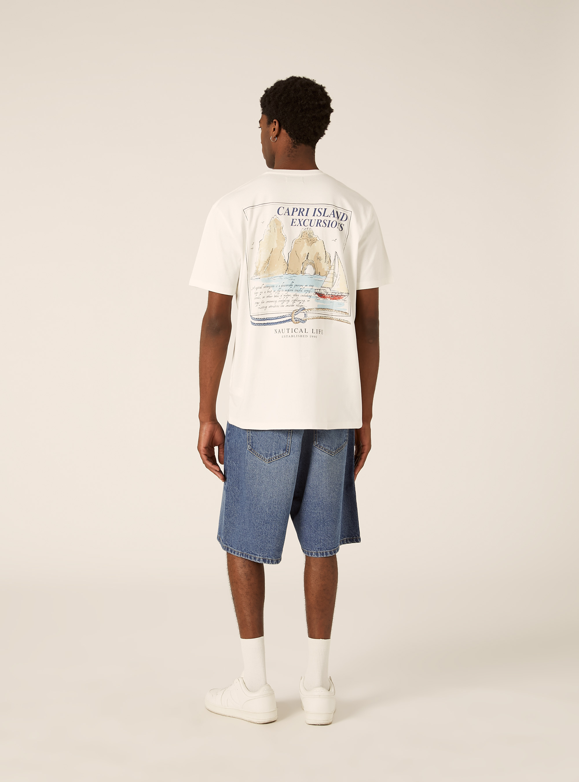 Boxy Fit T-Shirt Capri Amore Mio, WH2 WHITE