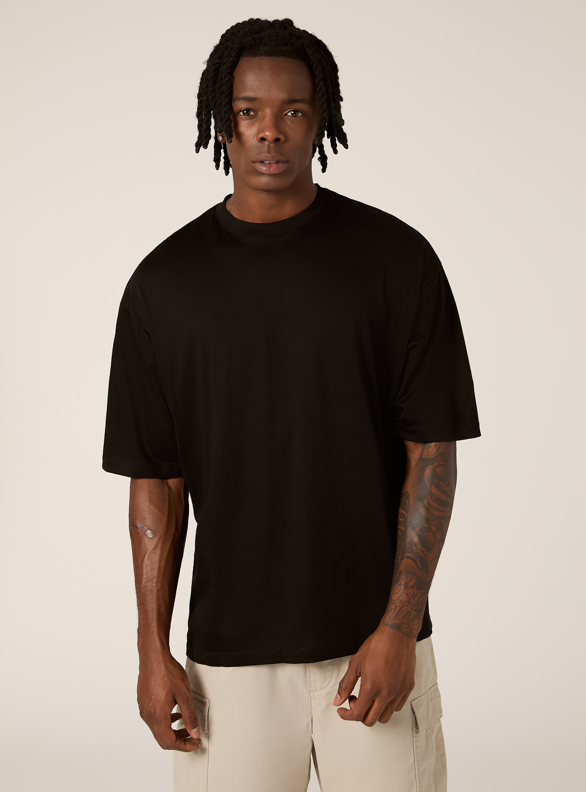 Boxy fit T-shirt, BK1 BLACK
