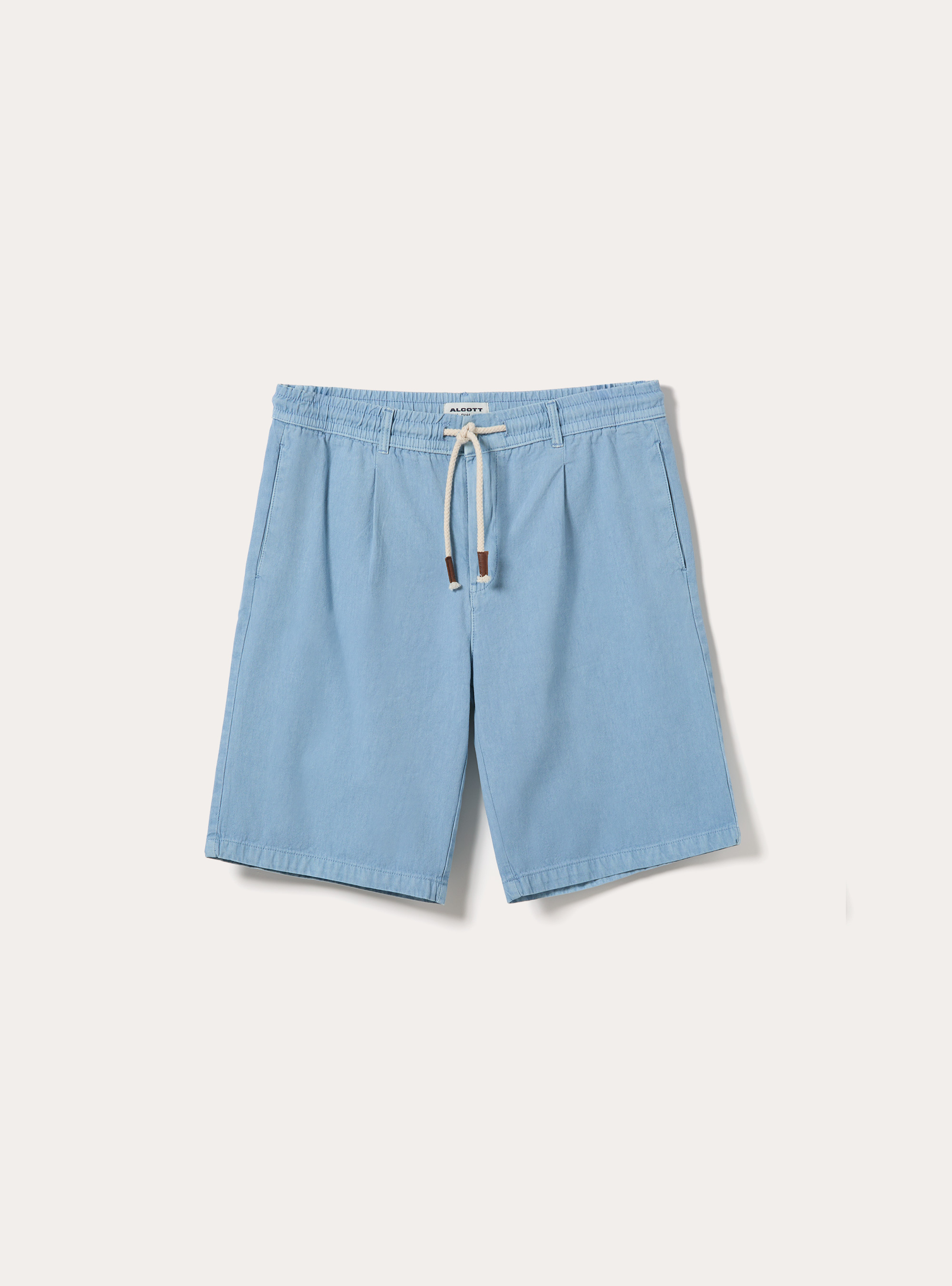 Bermuda in baby twill di cotone, AZZURRO MEDIO