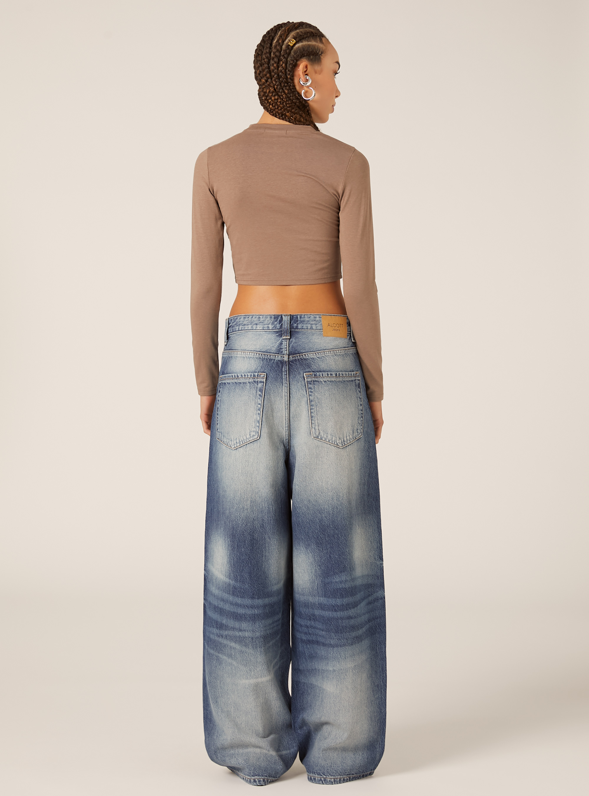 Jean super baggy, D004 MEDIUM LIGHT BLUE