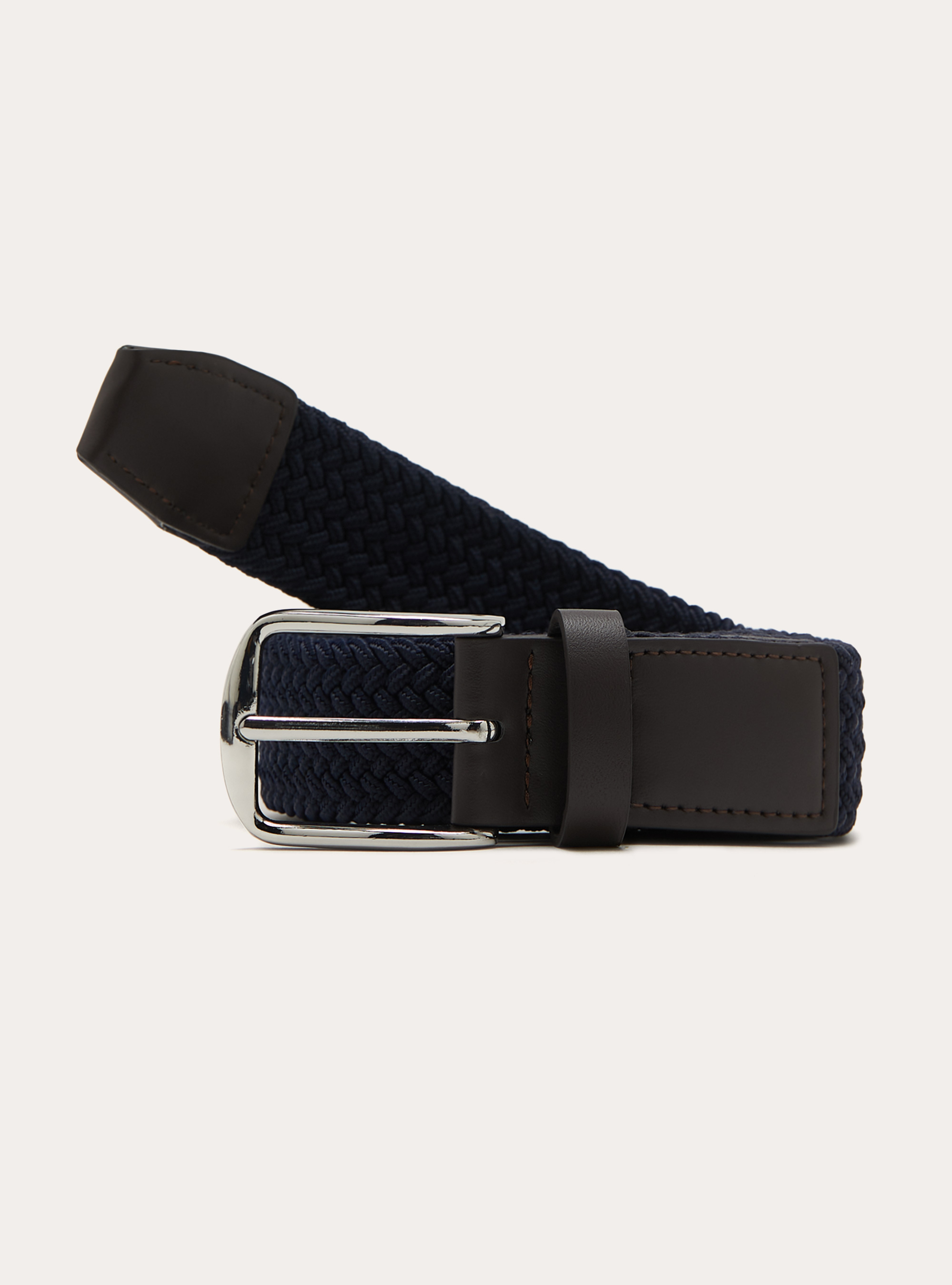 Ceinture tress&eacute;e &eacute;lastique, NA1 NAVY DARK