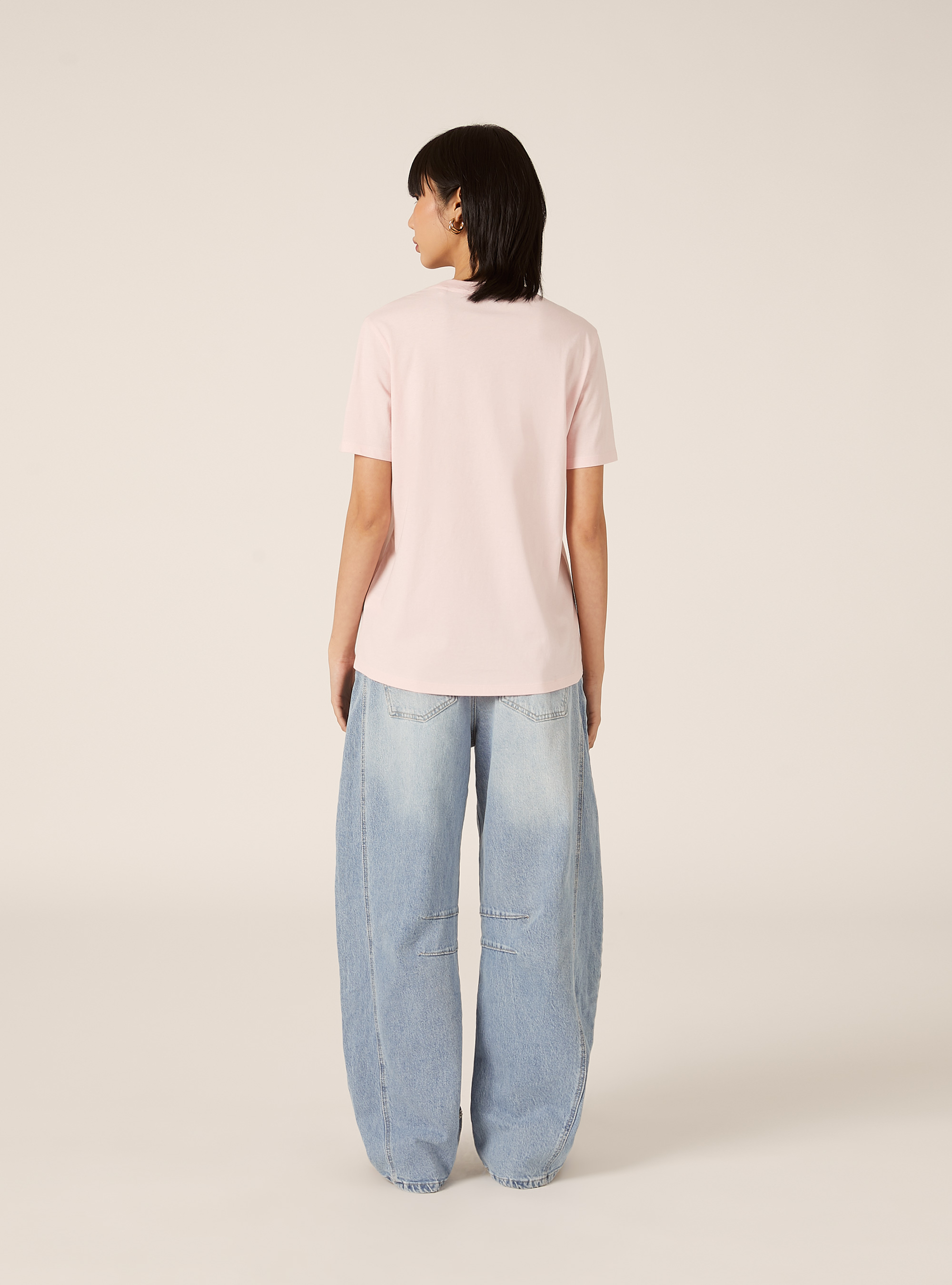Camiseta de cuello redondo de algod&oacute;n, PK3 PINK LIGHT