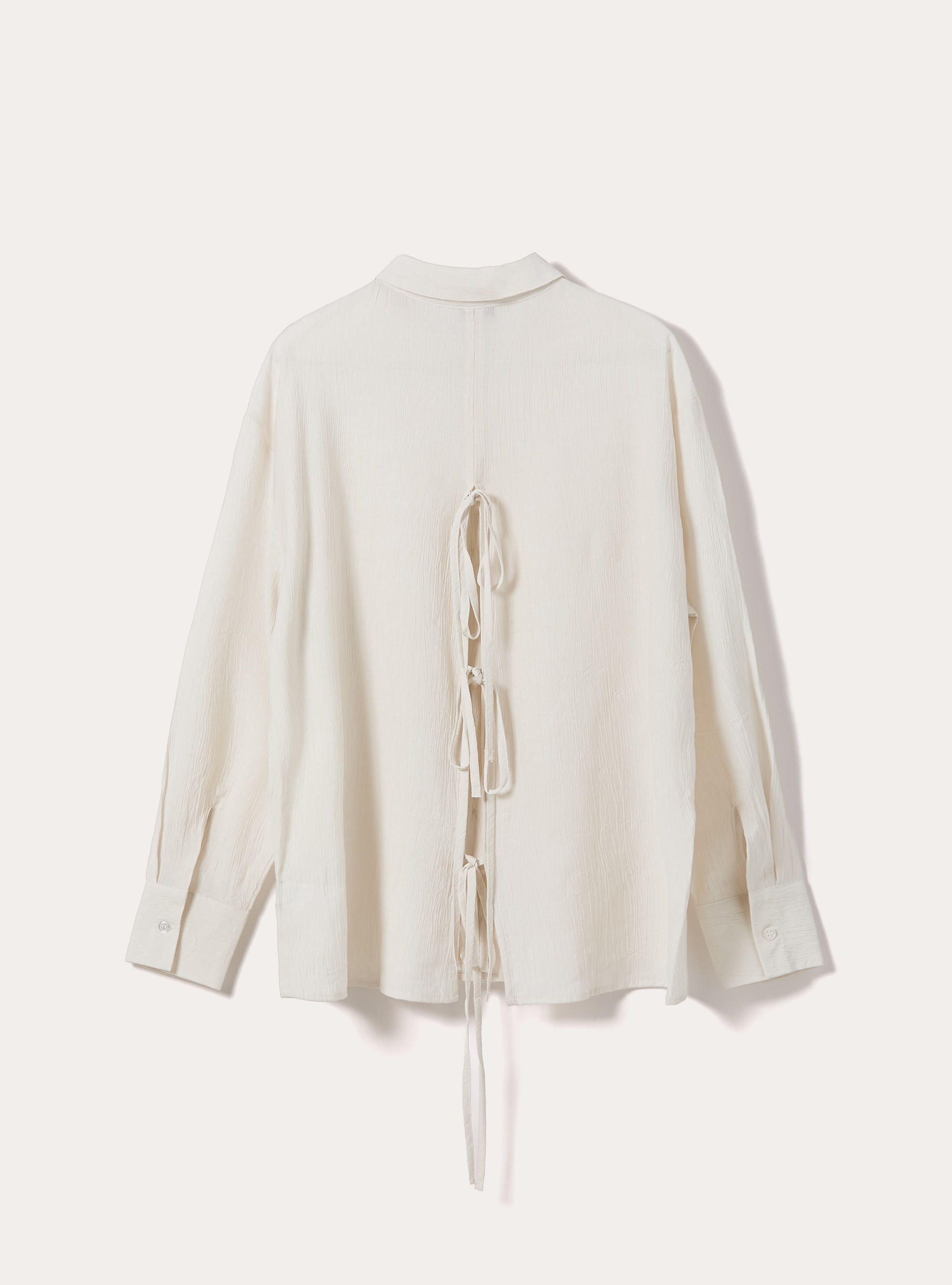 Camicia in crepe con lacci sul dietro, WH2 WHITE