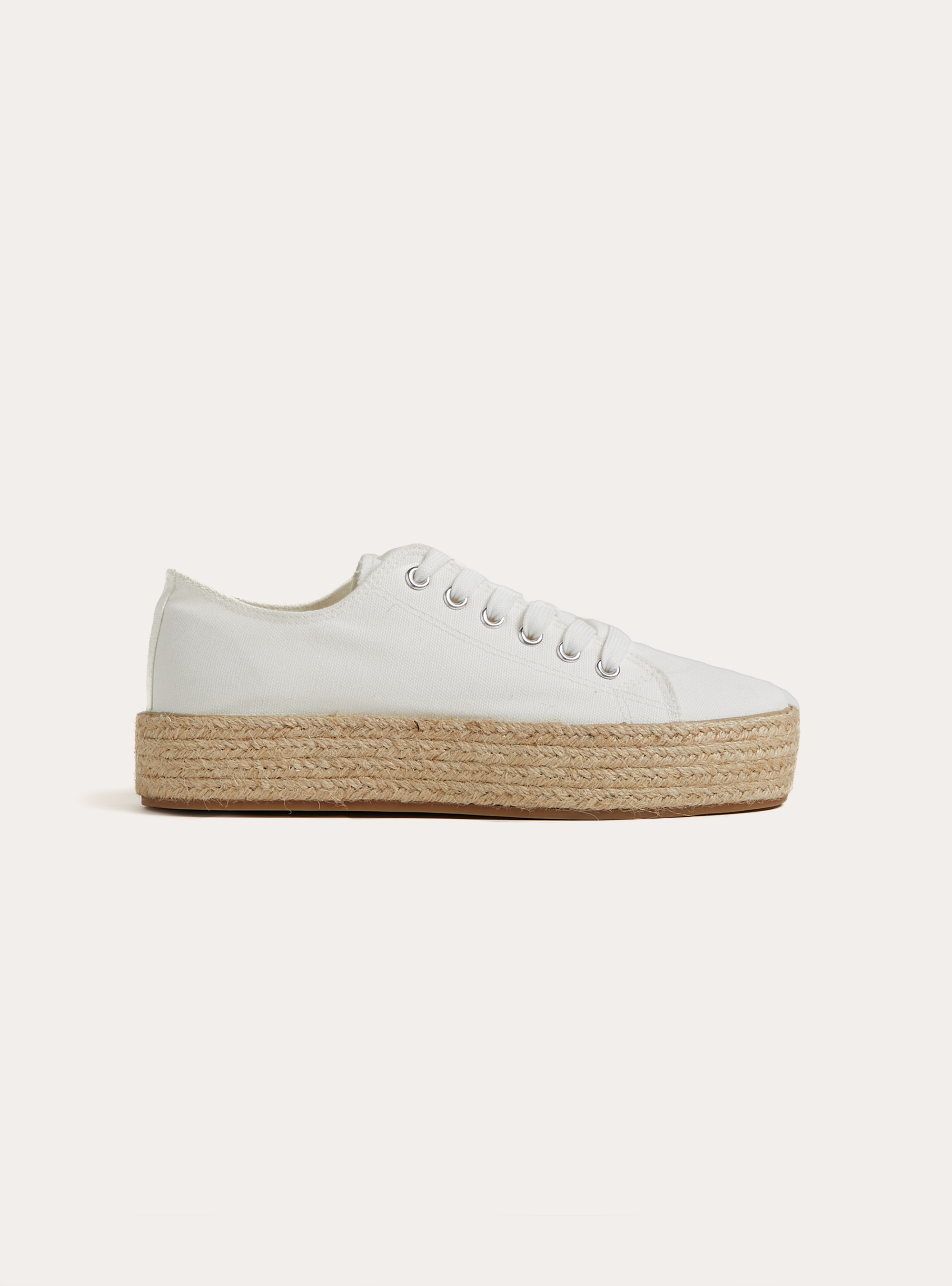 Baskets avec semelle en raphia, WH2 WHITE