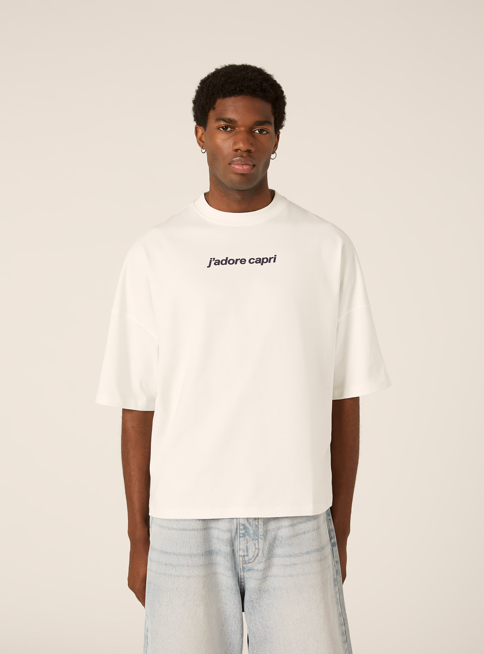 Boxy Fit T-Shirt Capri Amore Mio, WH1 OFF WHITE