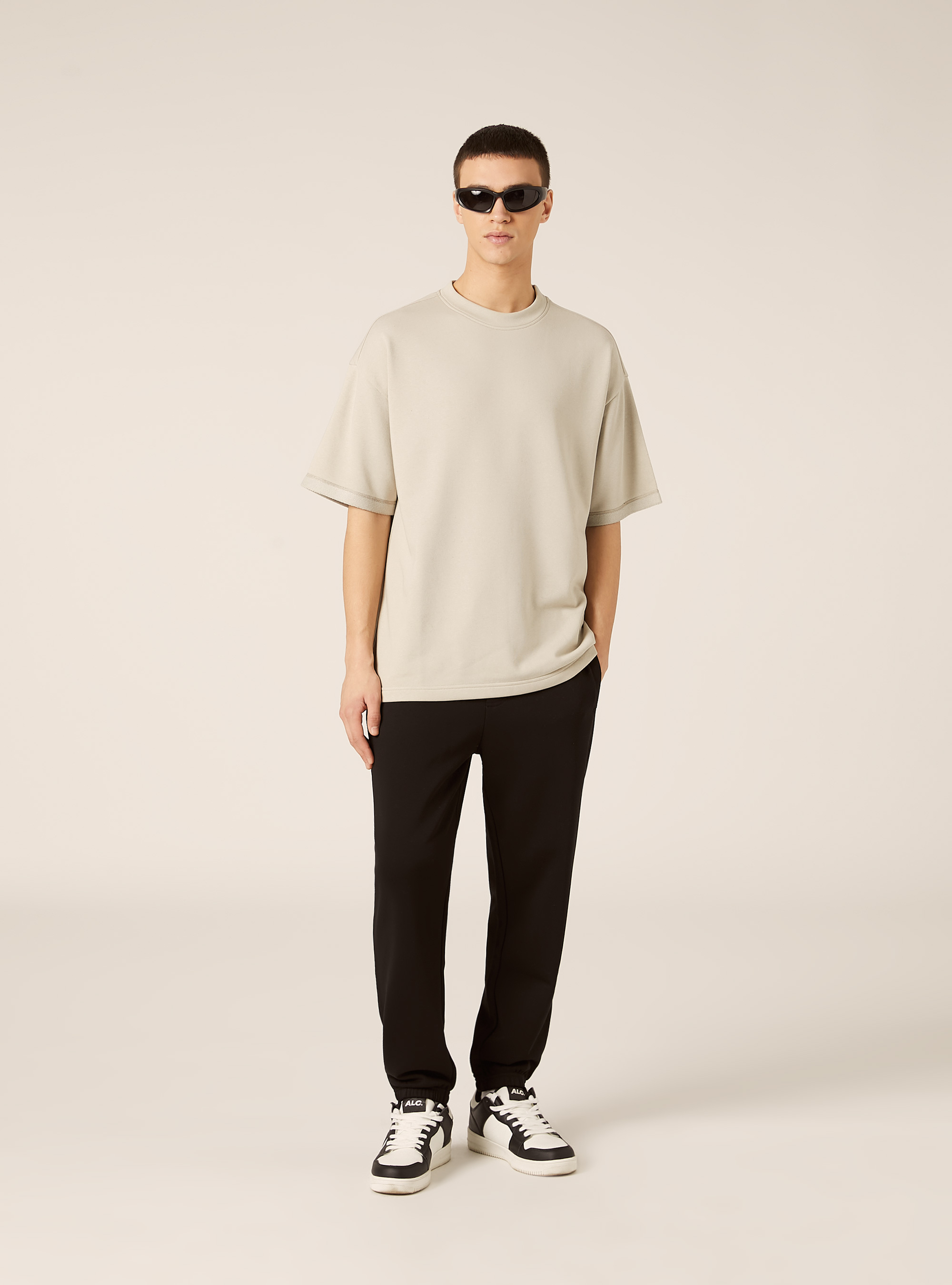 Sweatshirt jogger pants, BK1 BLACK