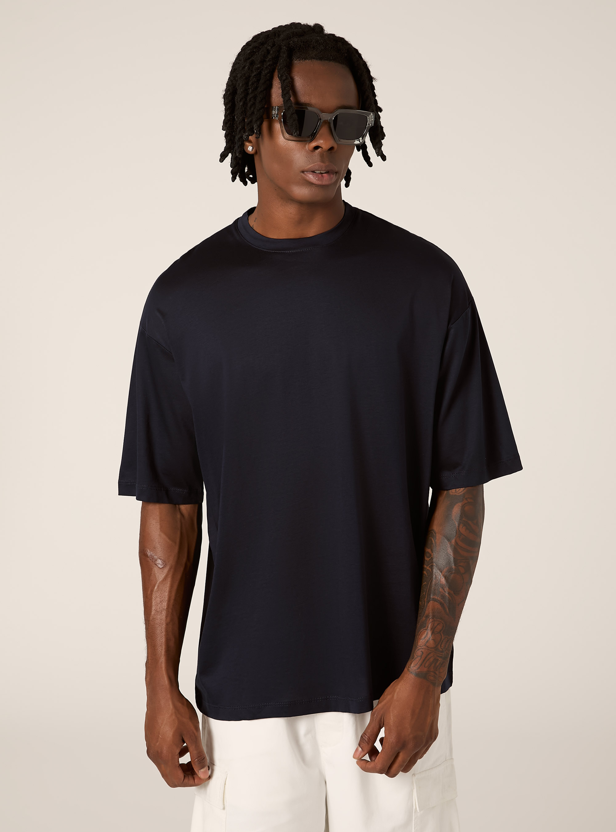 T-shirt &agrave; coupe souple, NA1 NAVY DARK