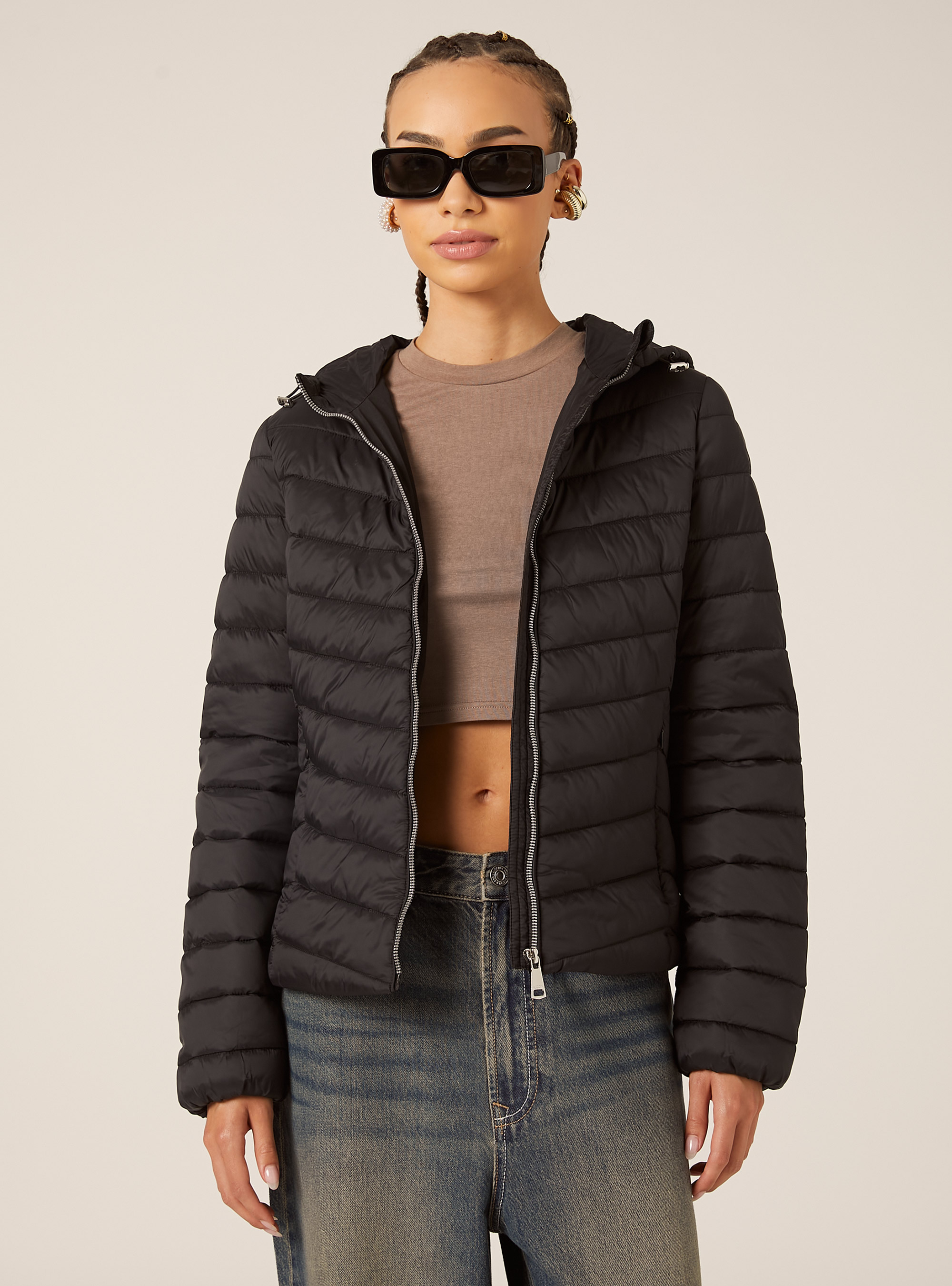 Veste avec rembourrage recycl&eacute;, BK1 BLACK