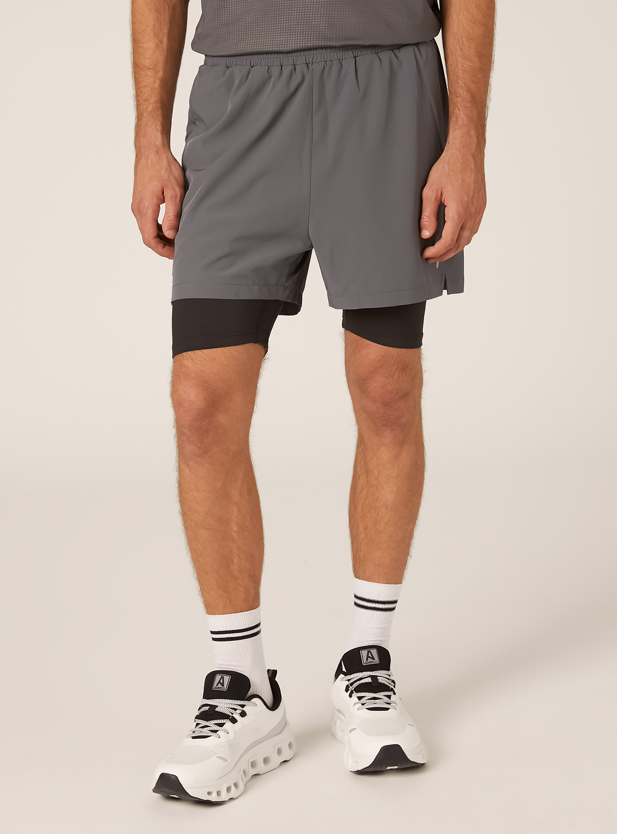 Bermuda con culotte Athletic capsule, GRIGIO SCURO