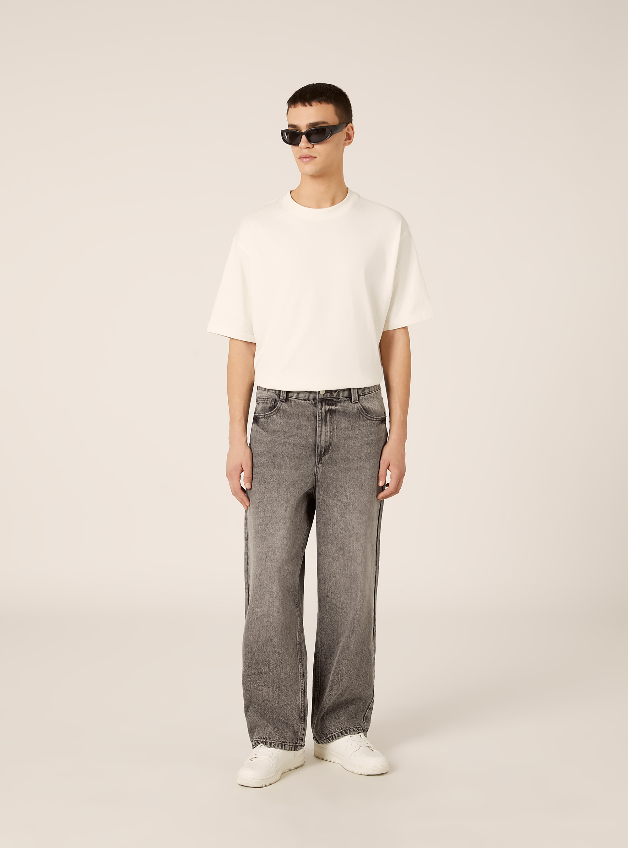 Super Baggy Fit Jeans, D00G GREY