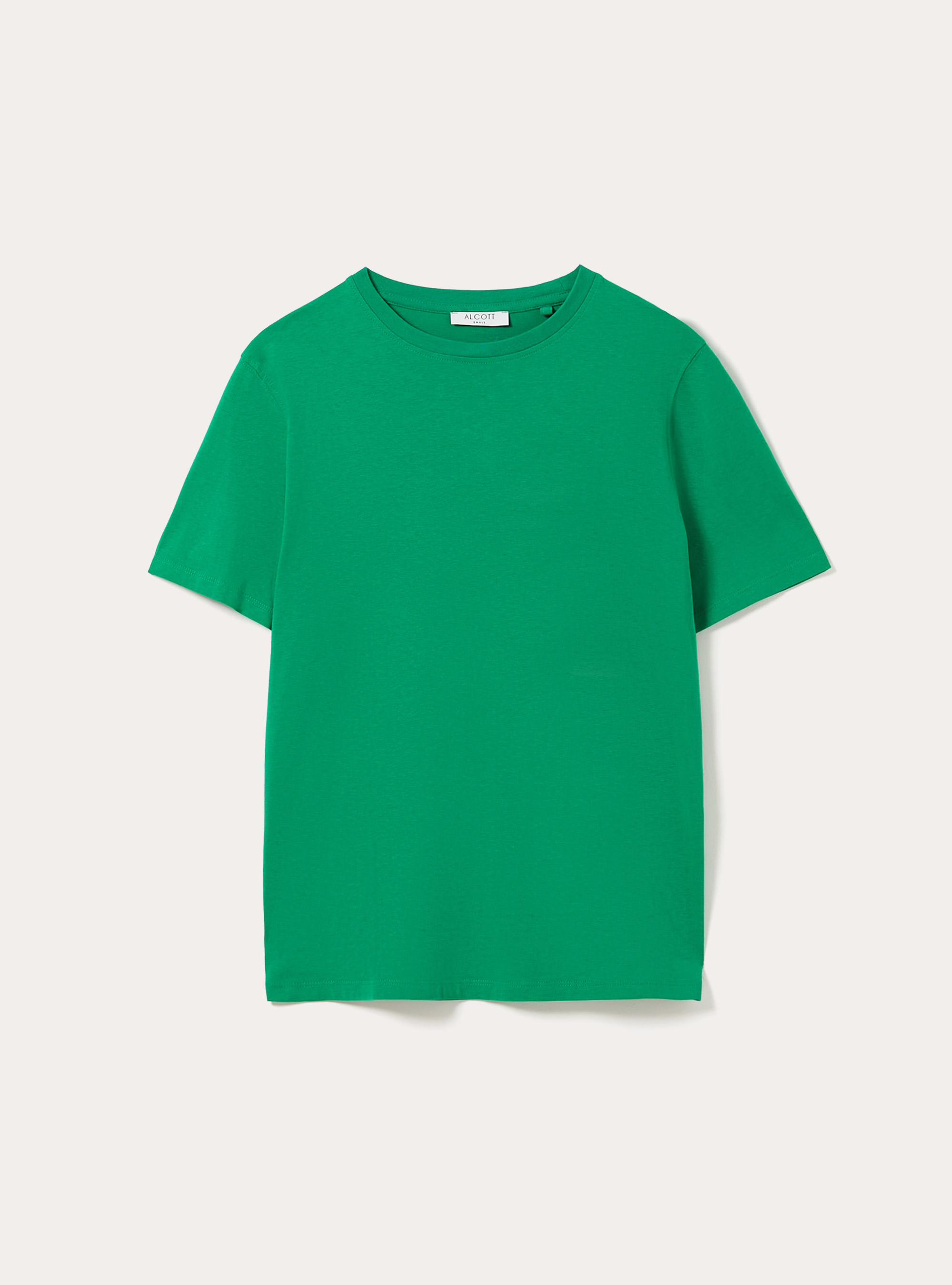 T-shirt en coton &agrave; col ras du cou, GN2 GREEN MEDIUM
