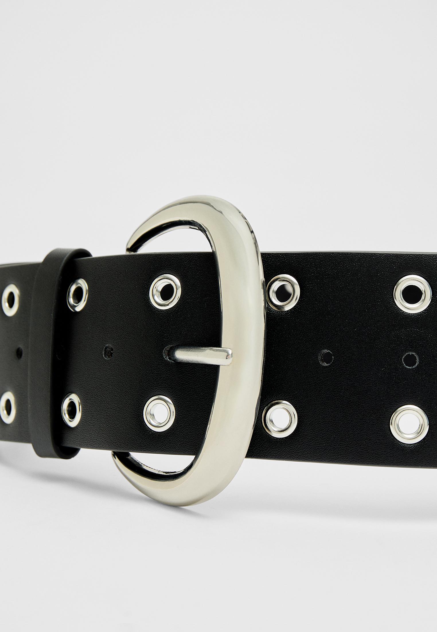 Ceinture &agrave; oeillets, BK1 BLACK