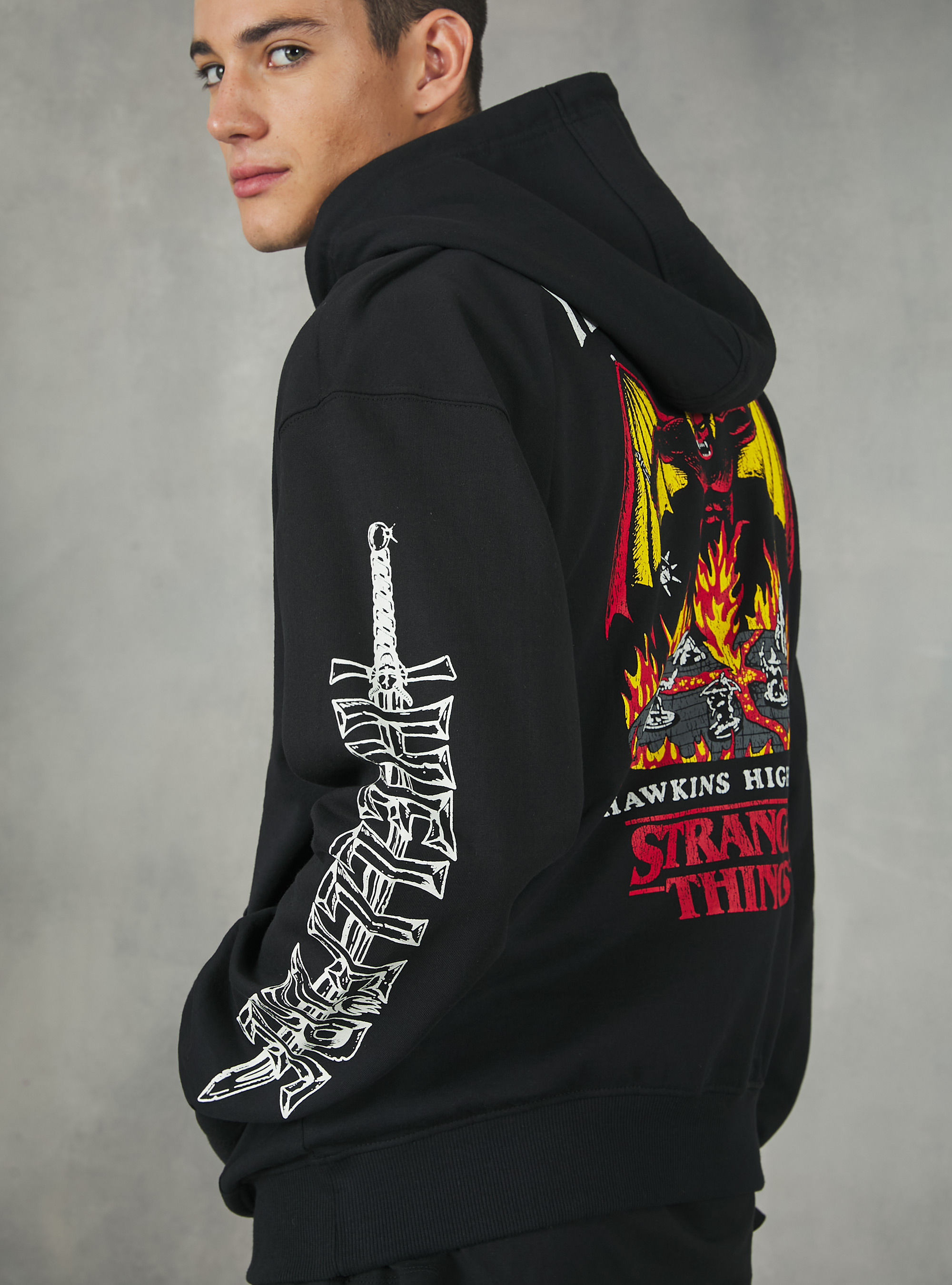 Felpa Stranger Things / Alcott, BK1 BLACK