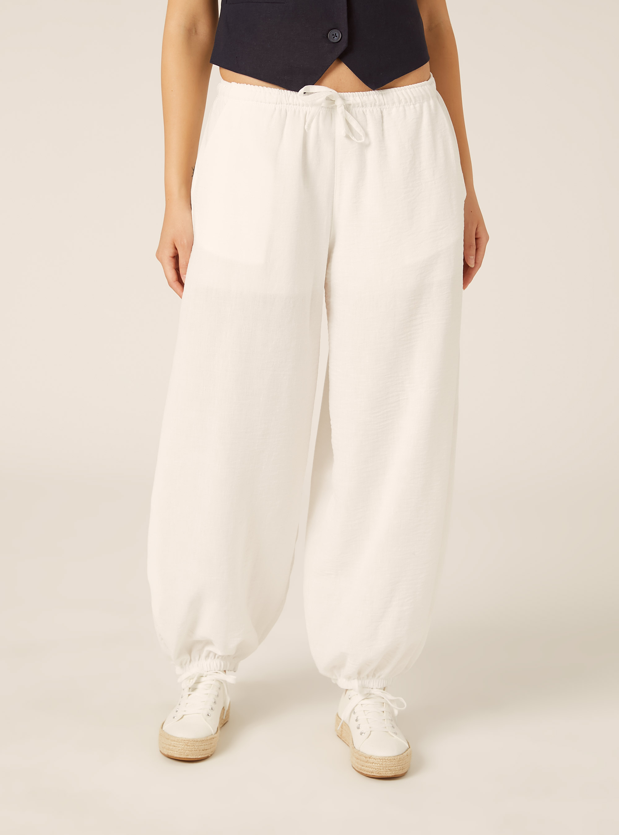 Pantalones Balloon Fit, WH2 WHITE