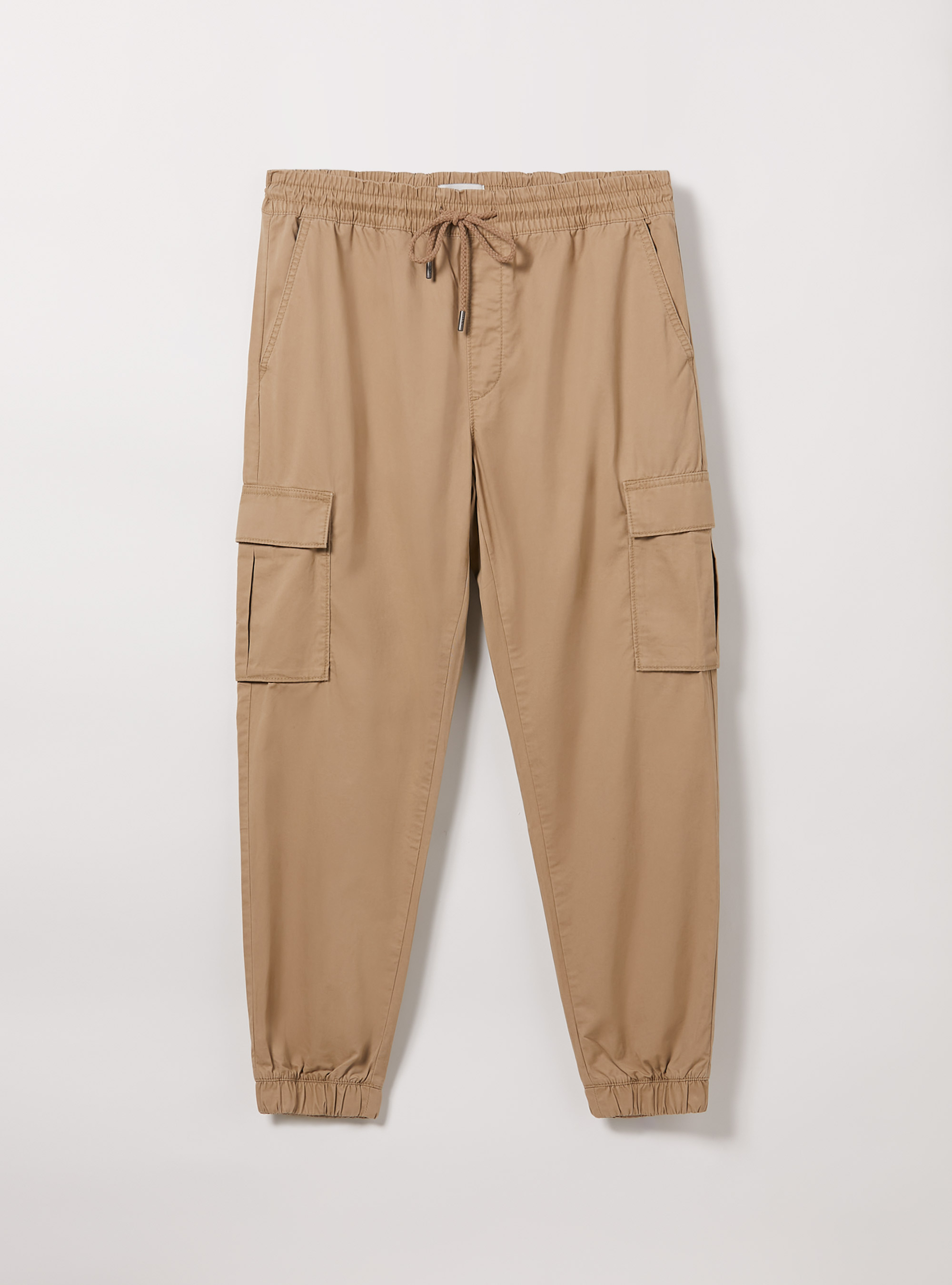 Pantalon jogger en coton, BG1 BEIGE DARK
