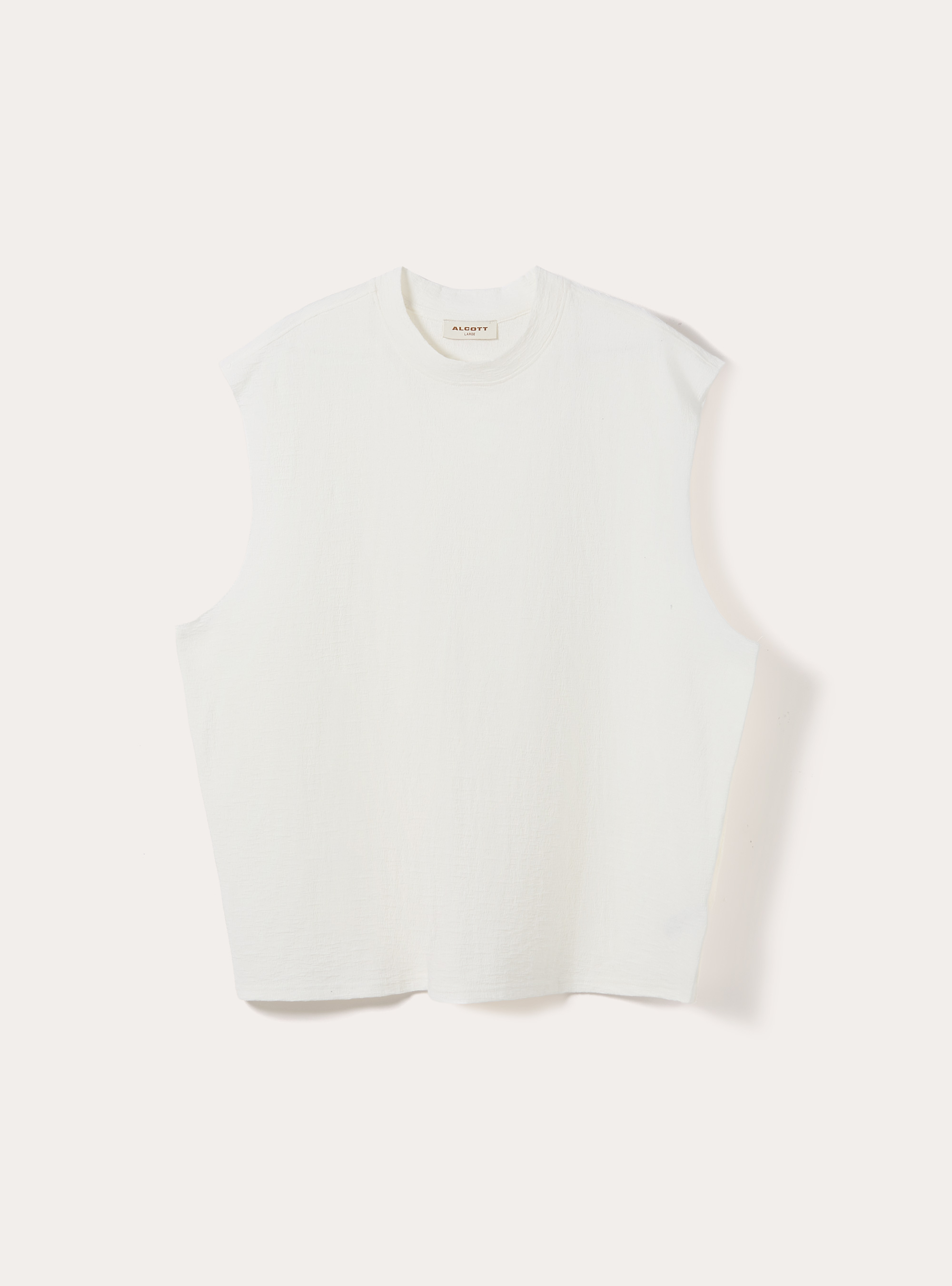 Canotta texturizzata boxy fit, PANNA