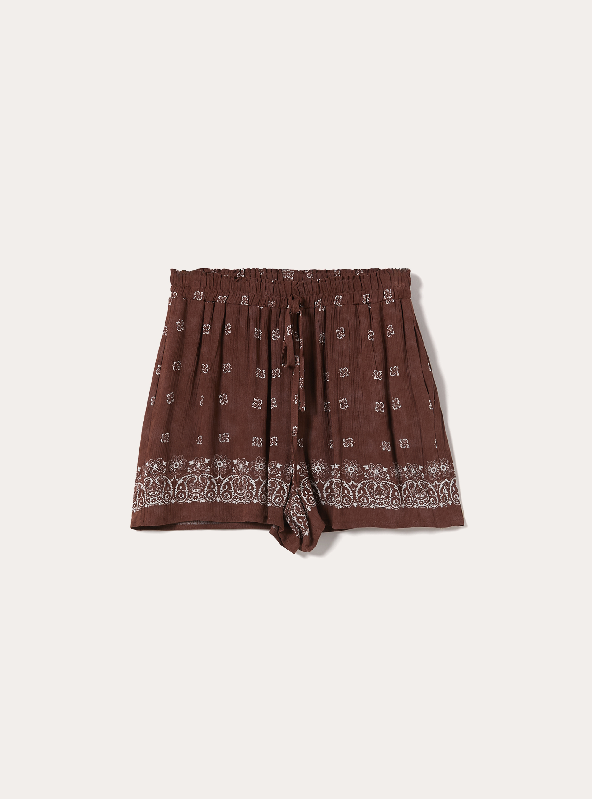 Shorts con estampado paisley, BR2 BROWN MEDIUM