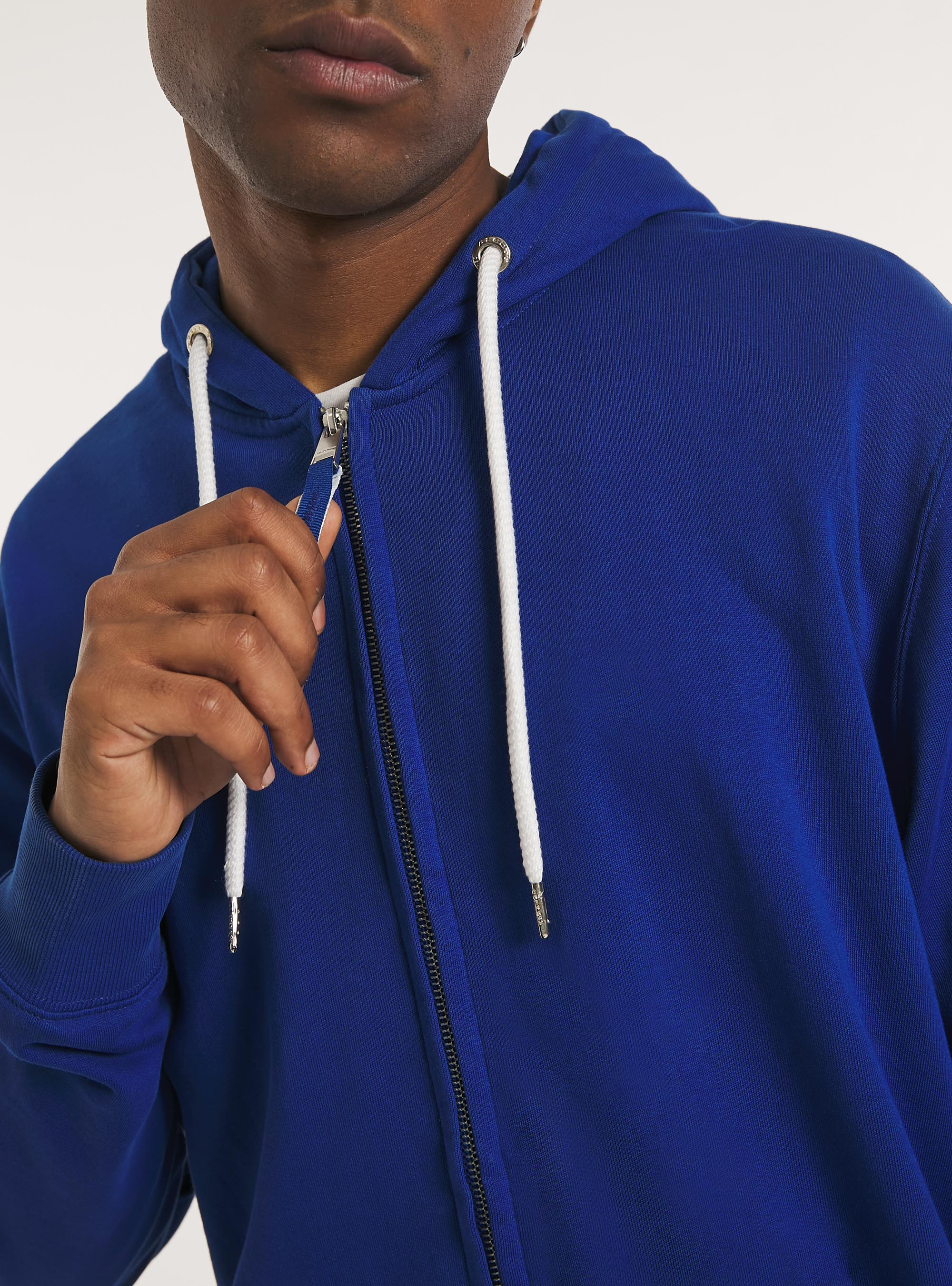 Zip et sweat &agrave; capuche en coton, RY1 ROYALE DARK