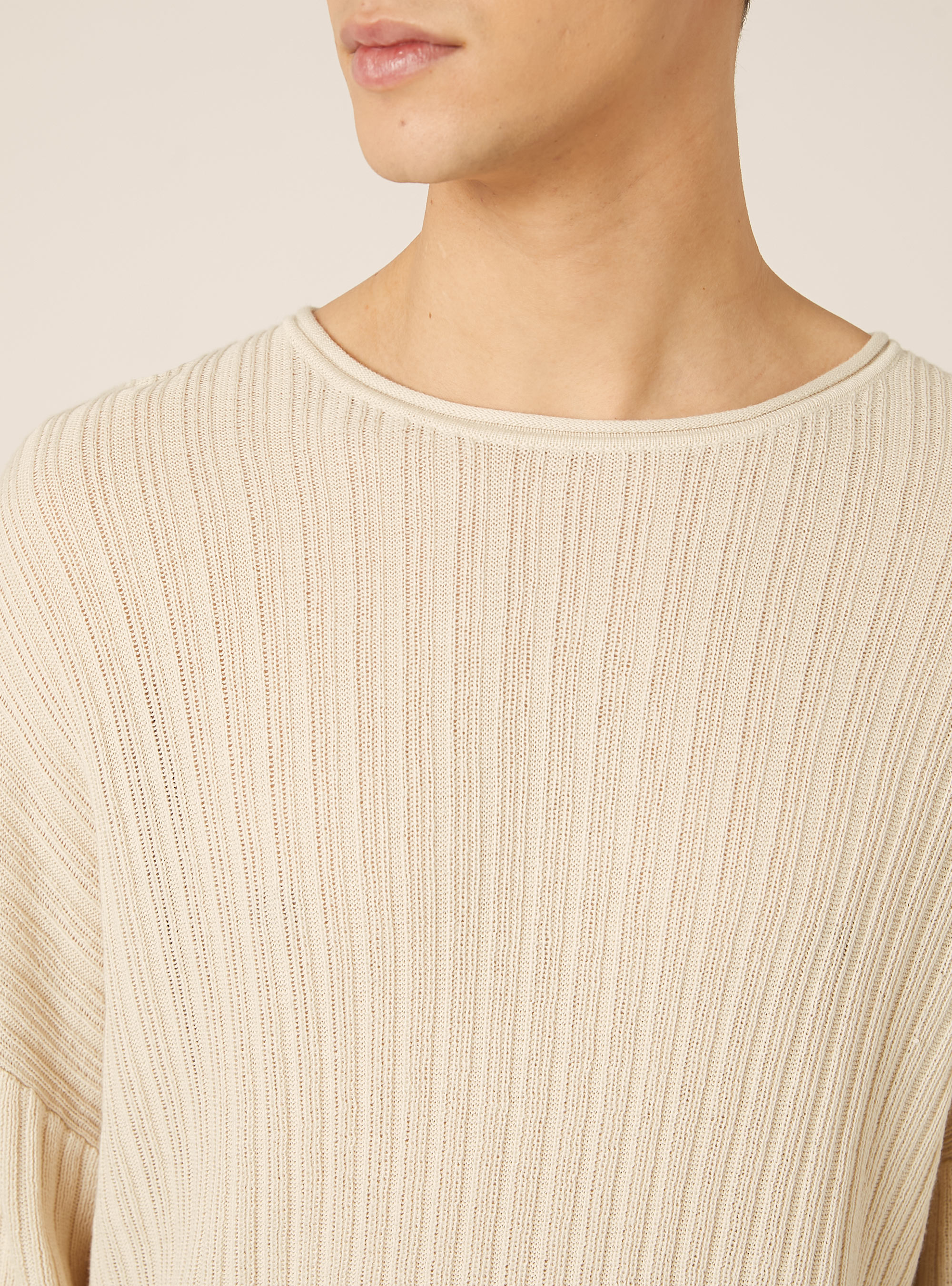 Durchbrochener Pullover aus Baumwolle, CR3 CREAM LIGHT