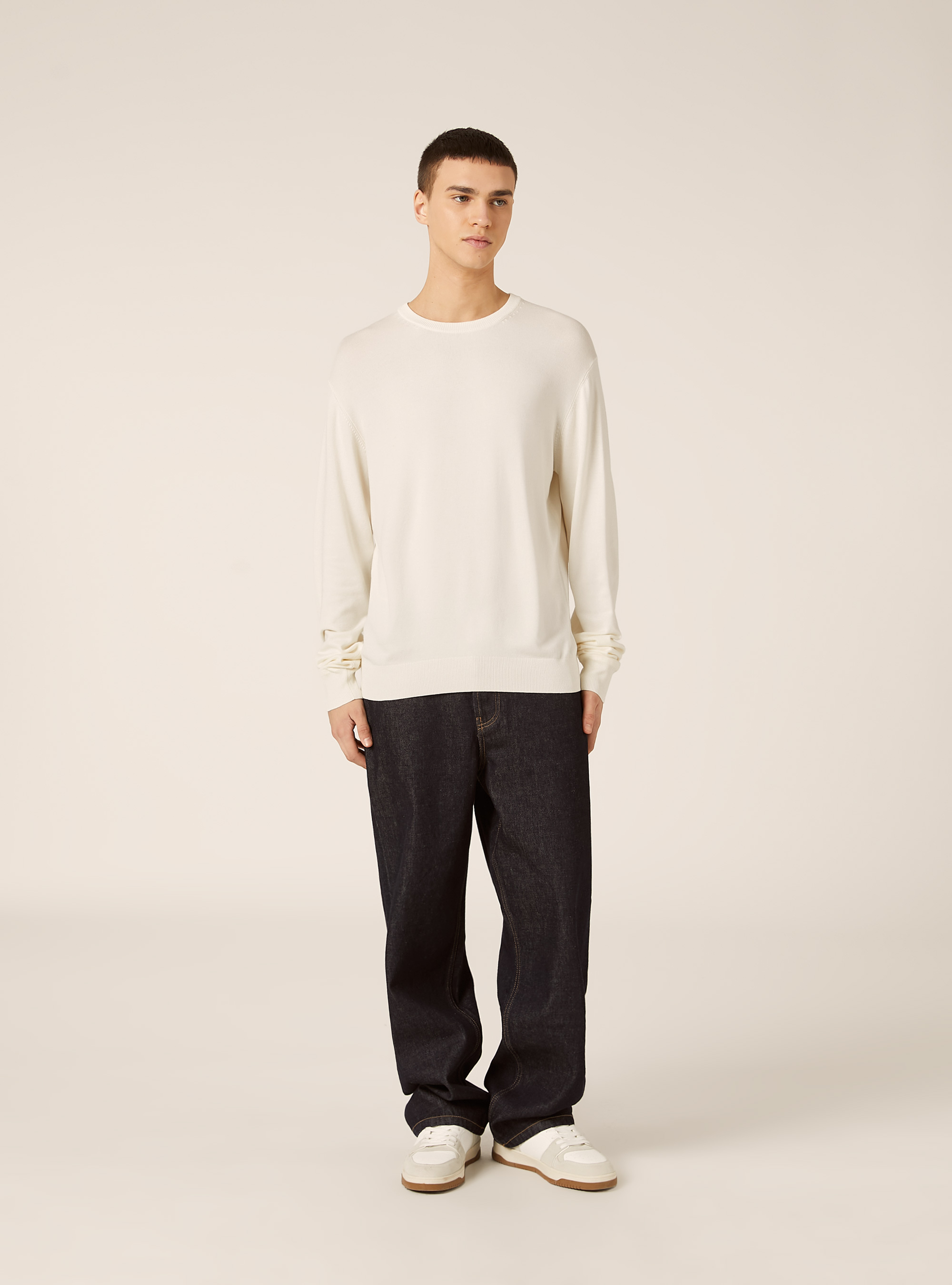 Pullover in sustainable Ecovero viscose, WH1 OFF WHITE