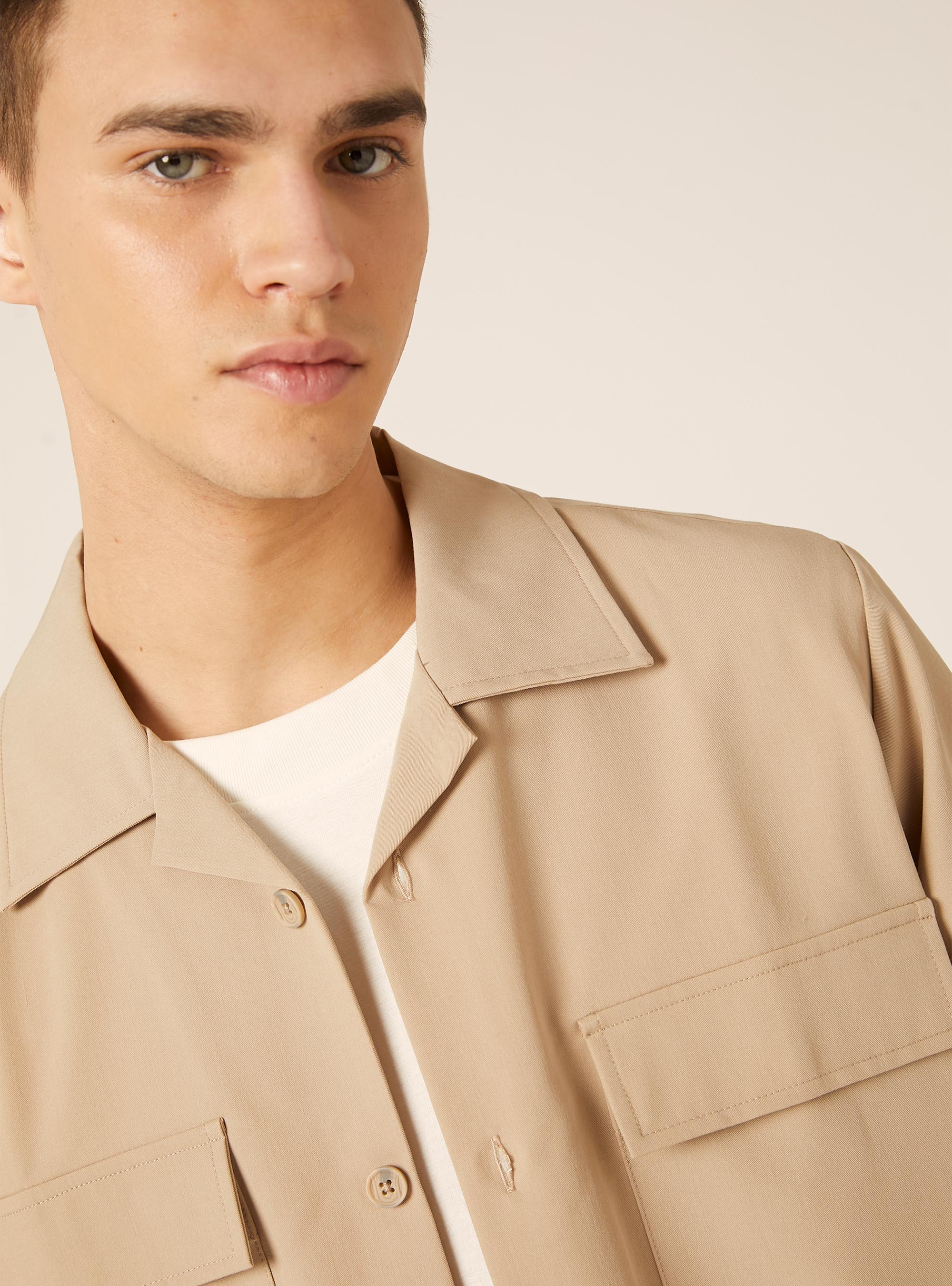 Shirt with large pockets, BG2 BEIGE MEDIUM