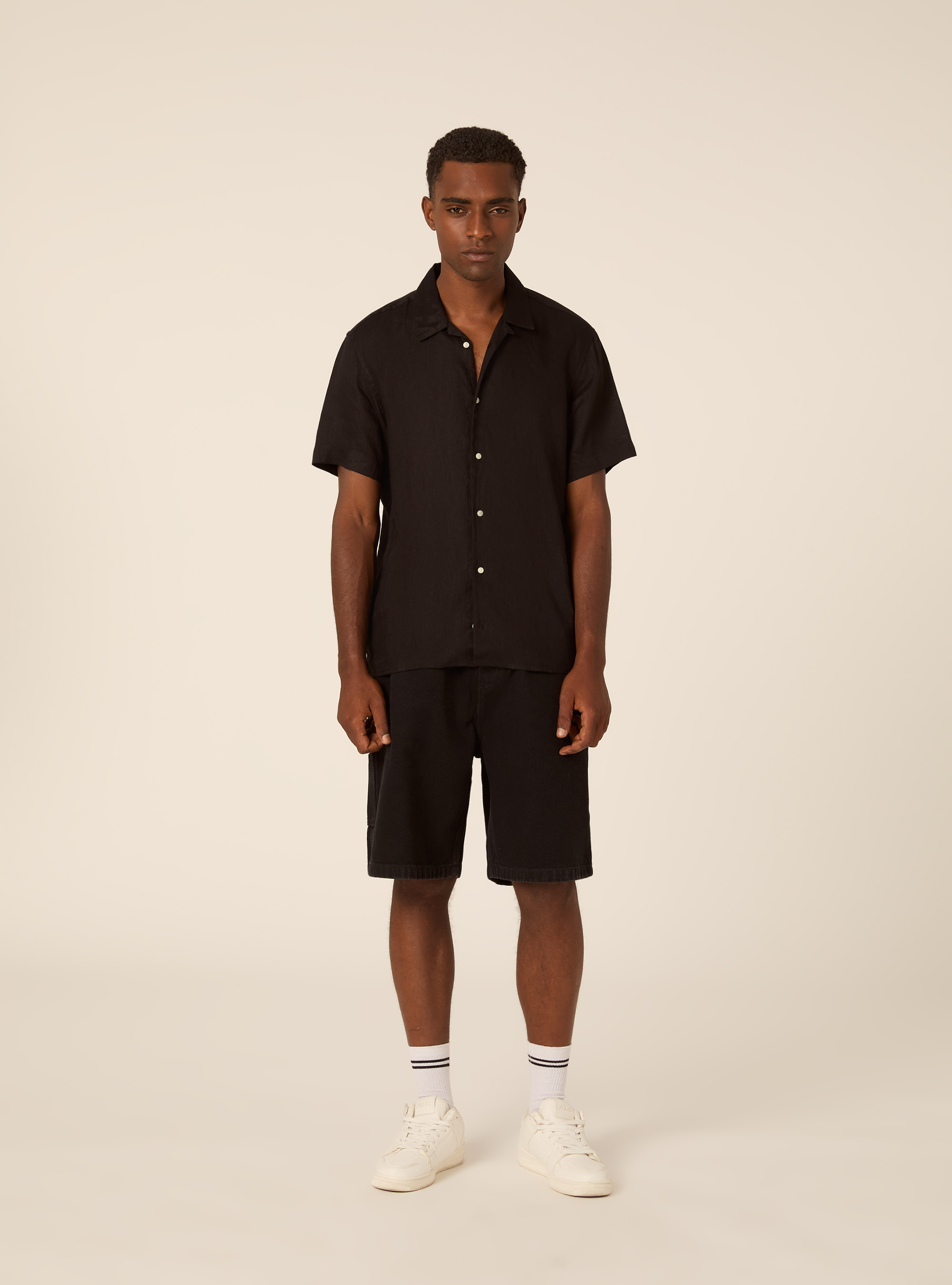 Kurzarm-Bowlinghemd, BK1 BLACK